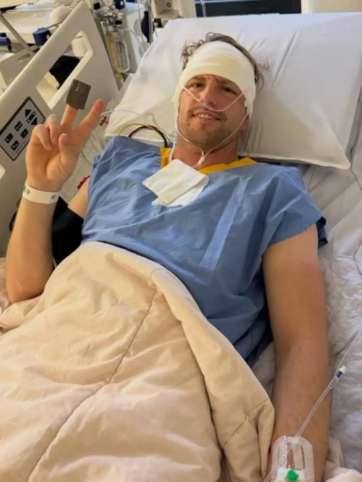 Michel Mulder im Krankenhaus