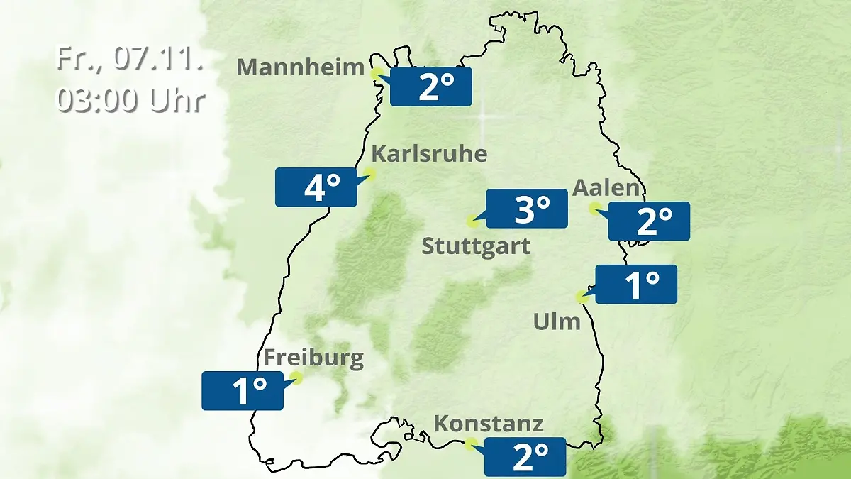 Baden-Württemberg: Wie wird das Wetter? Regen- und Wolkenfilm für Stuttgart, Mannheim und Karlsruhe