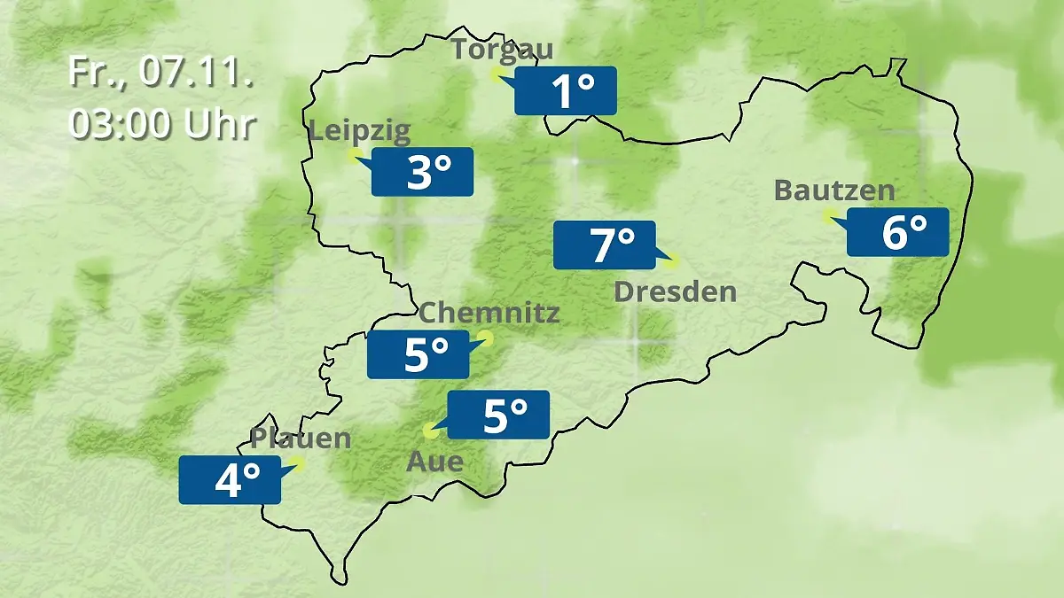Sachsen: Wie wird das Wetter? Regen- und Wolkenfilm für Chemnitz, Dresden und Leipzig