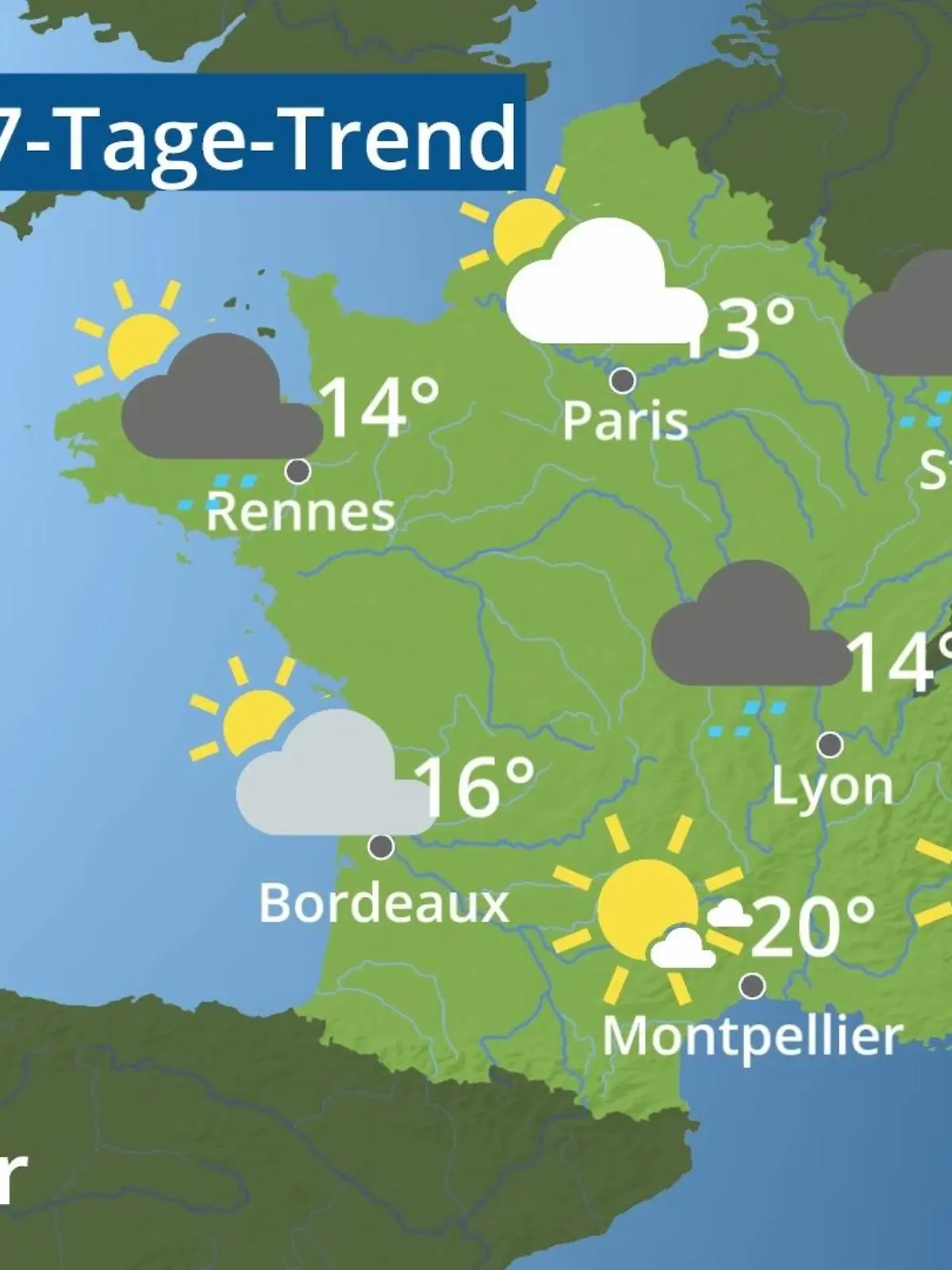 Bild zu: "Frankreich: Wie wird das Wetter?"