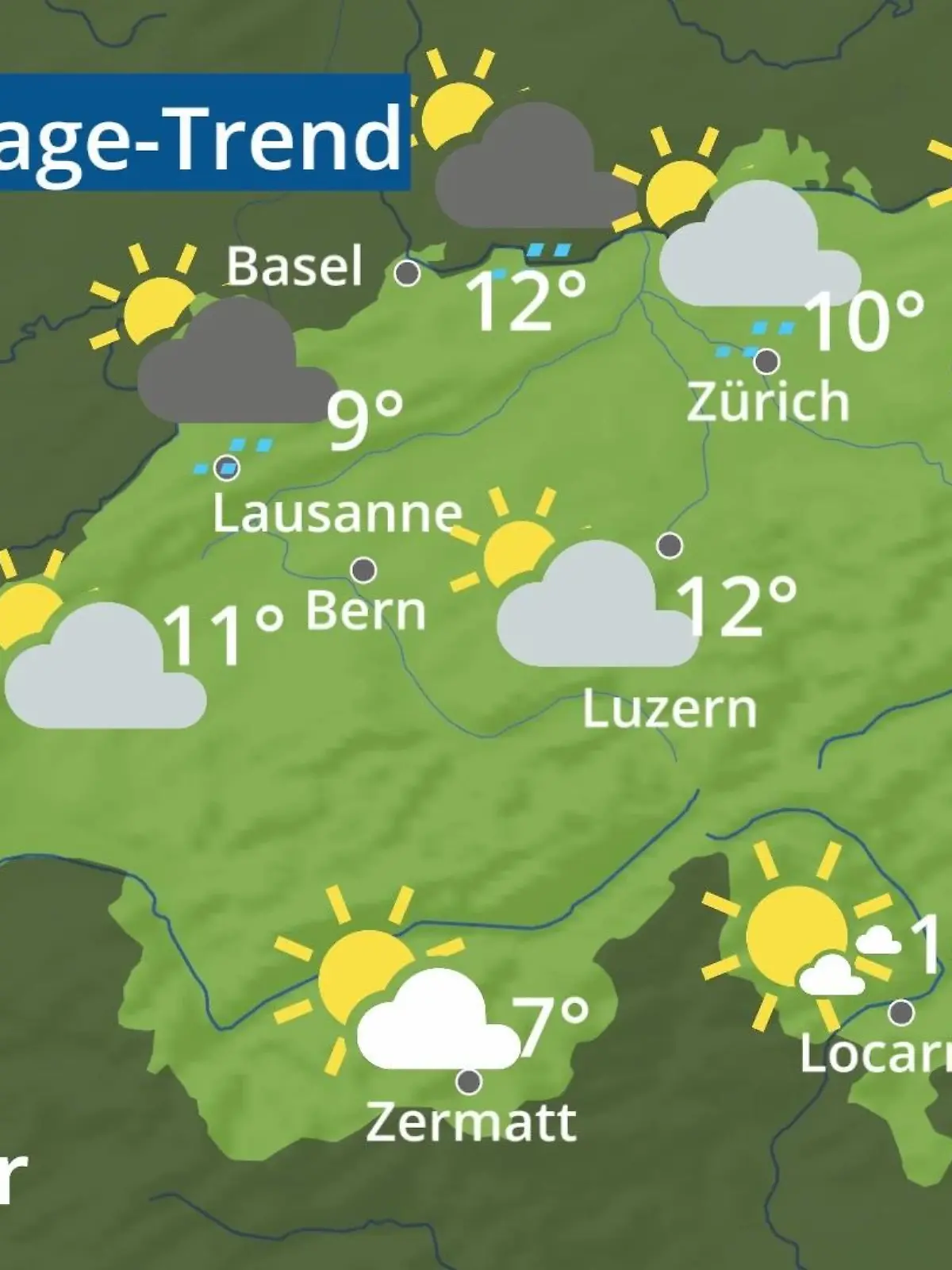 Bild zu: "Schweiz: Wie wird das Wetter?"