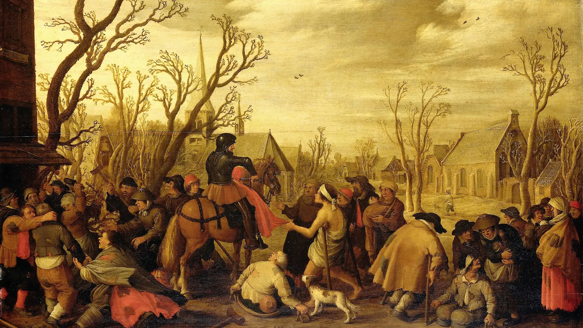 Bildnis von St. Martin, wie er seinen Umhang teilt.