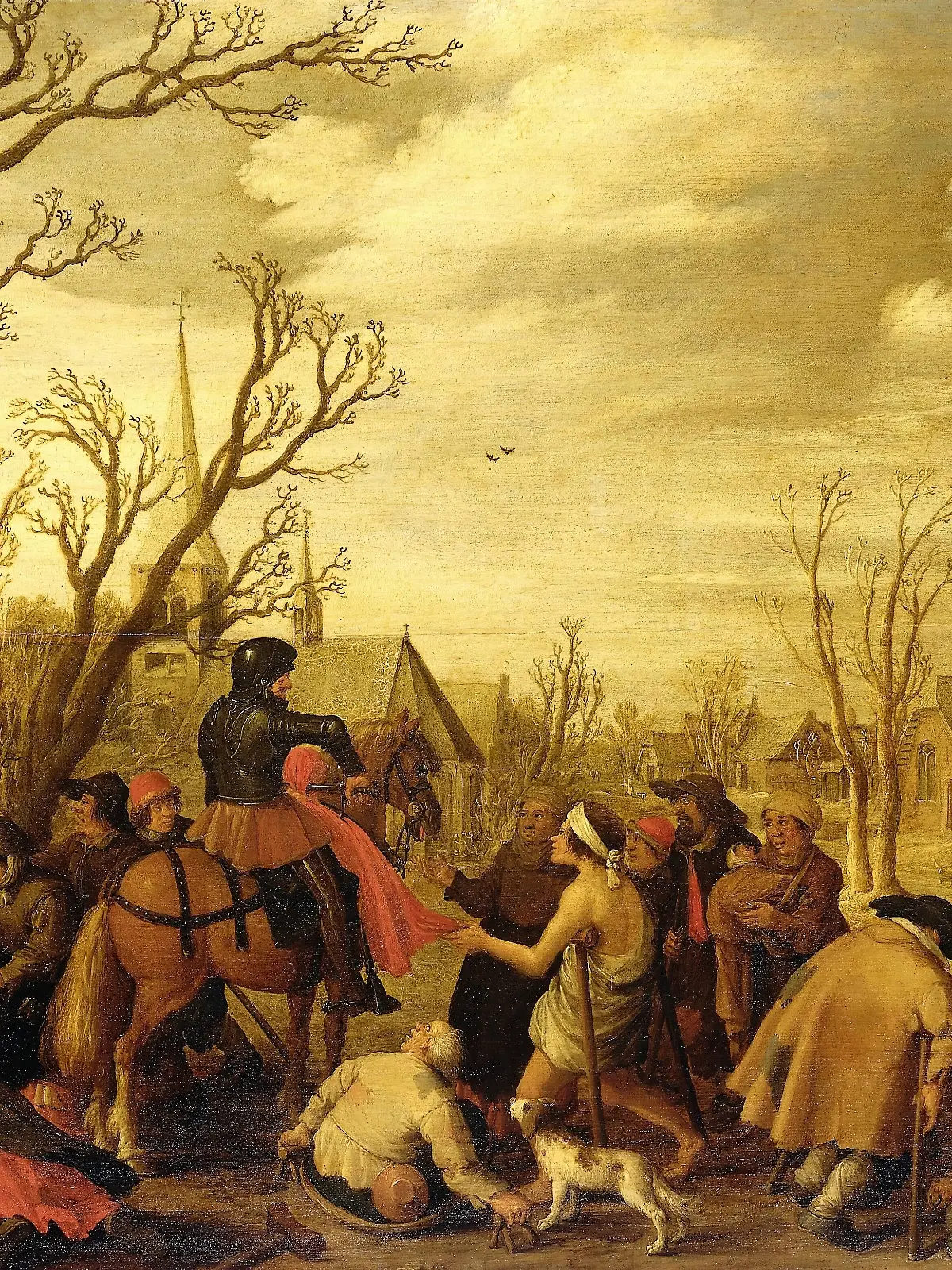 Bildnis von St. Martin, wie er seinen Umhang teilt.