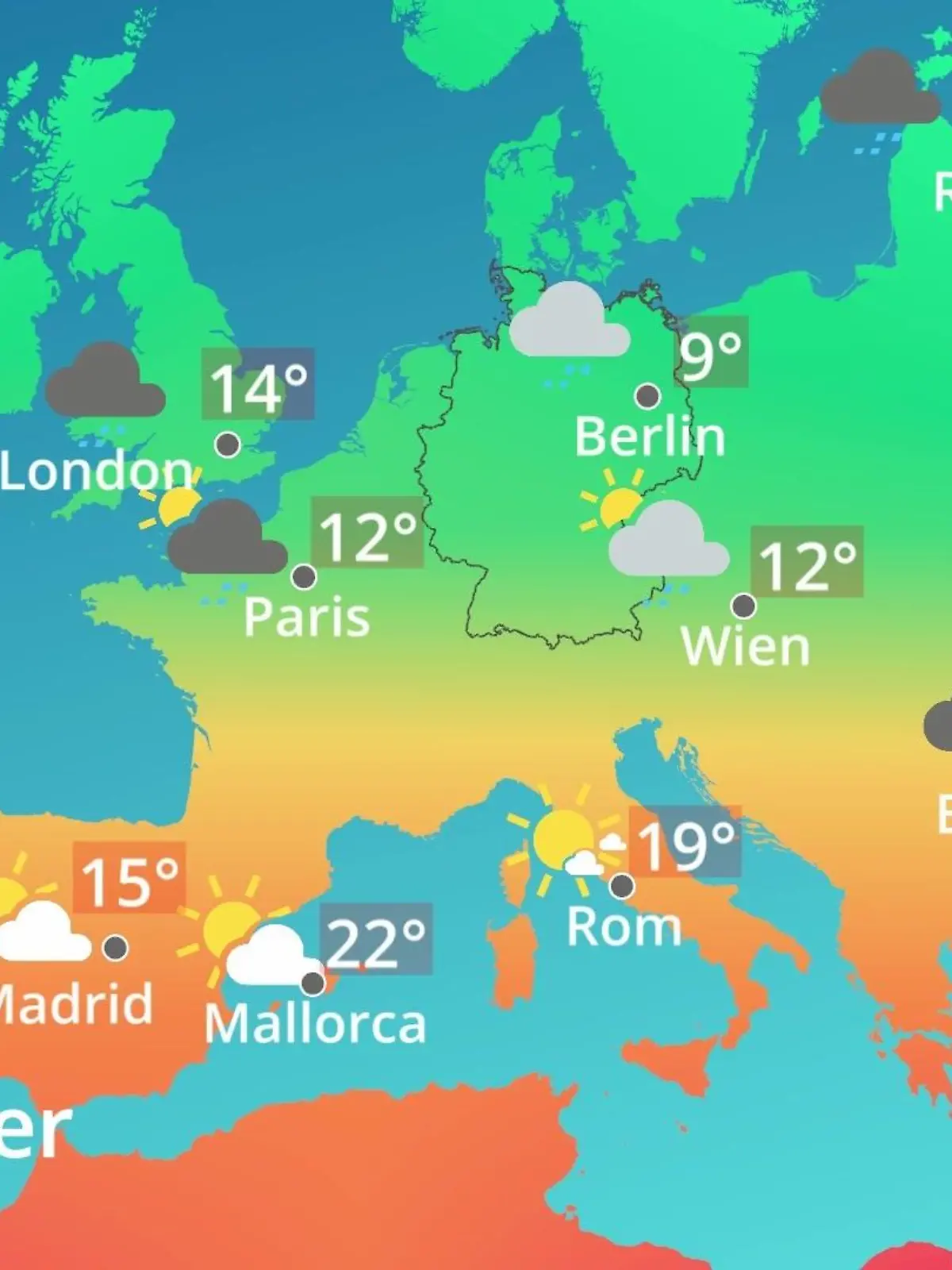 Bild zu: "Europa: Wie wird das Wetter?"