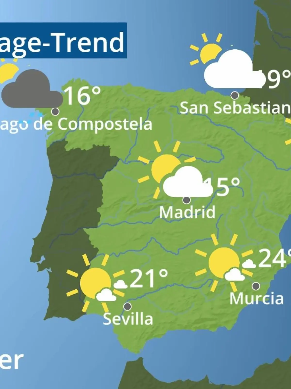 Bild zu: "Spanien: Wie wird das Wetter?"
