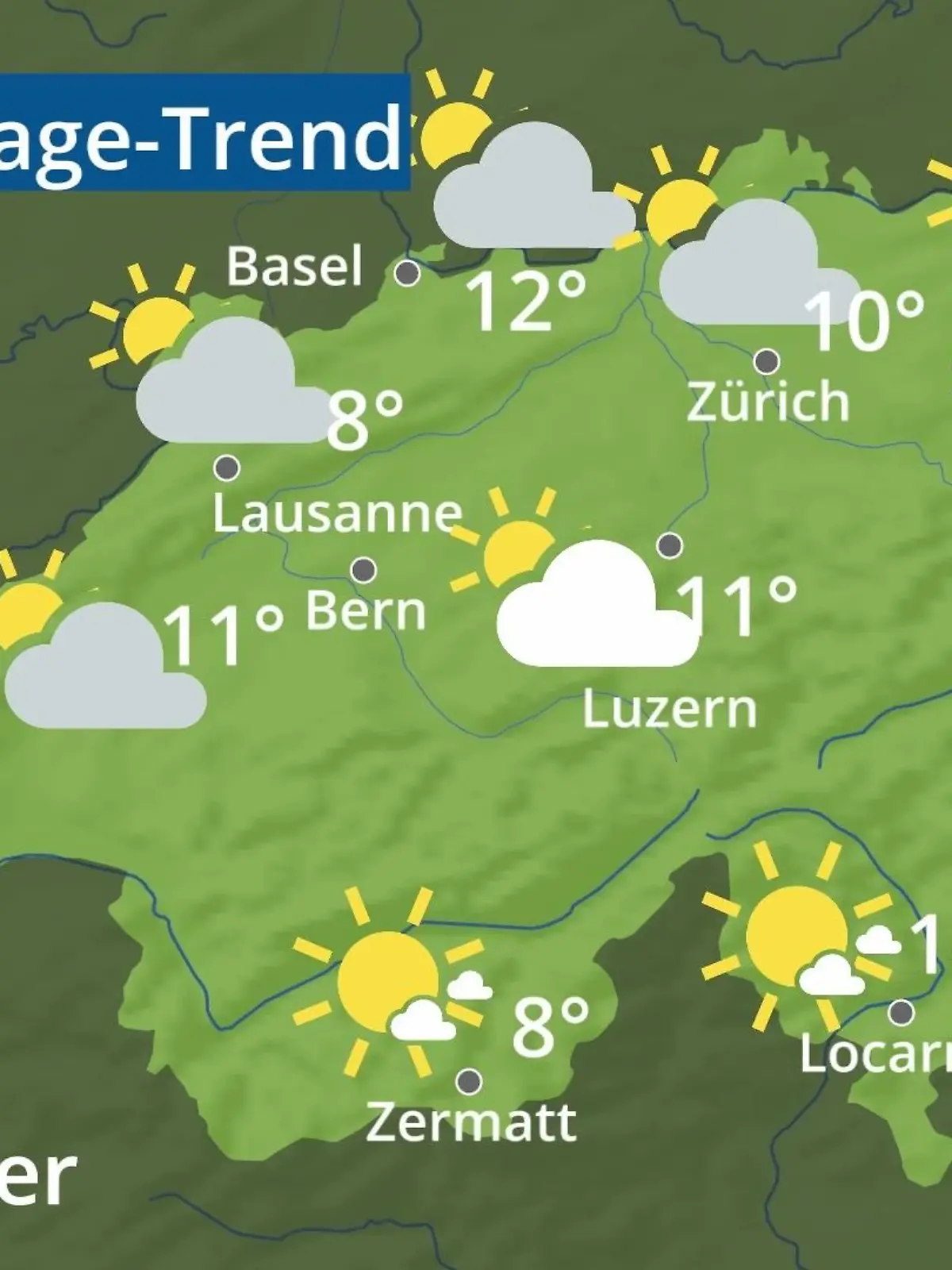 Bild zu: "Schweiz: Wie wird das Wetter?"