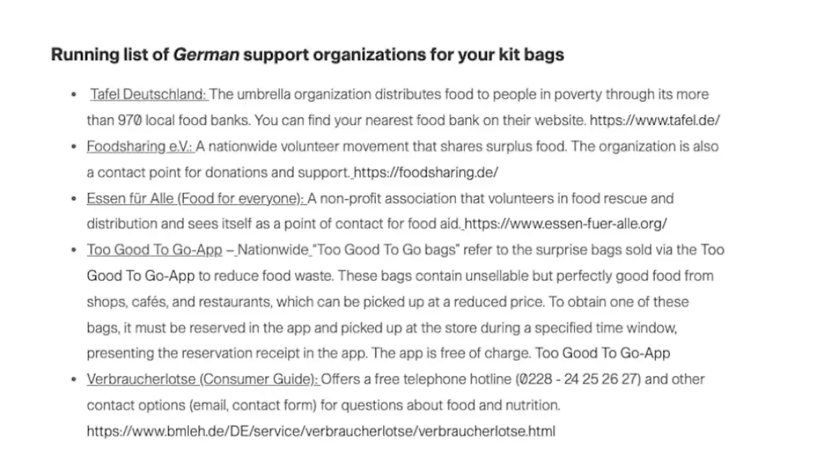 Der Hinweis auf die Tafel ist ist wieder von der Website der US-Armee in Bayern verschwunden. In Internetarchiven, in denen Internetseiten periodisch gespeichert werden, ist die Liste aber noch zu finden.