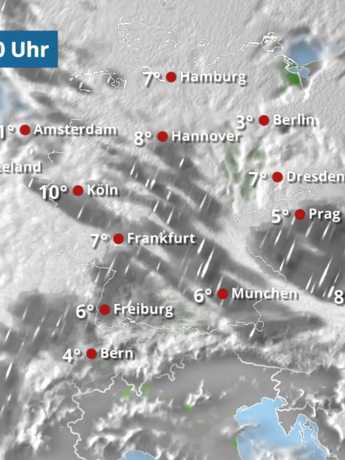 Bild zu: "Wolken- und Regensuppe in der Nacht"