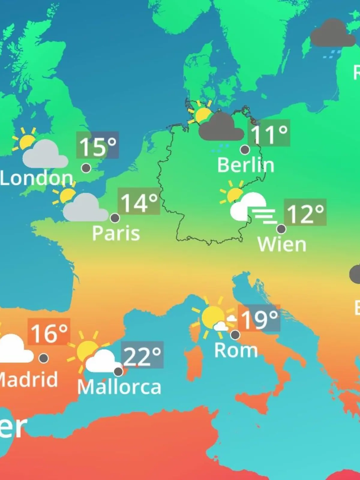 Bild zu: "Europa: Wie wird das Wetter?"