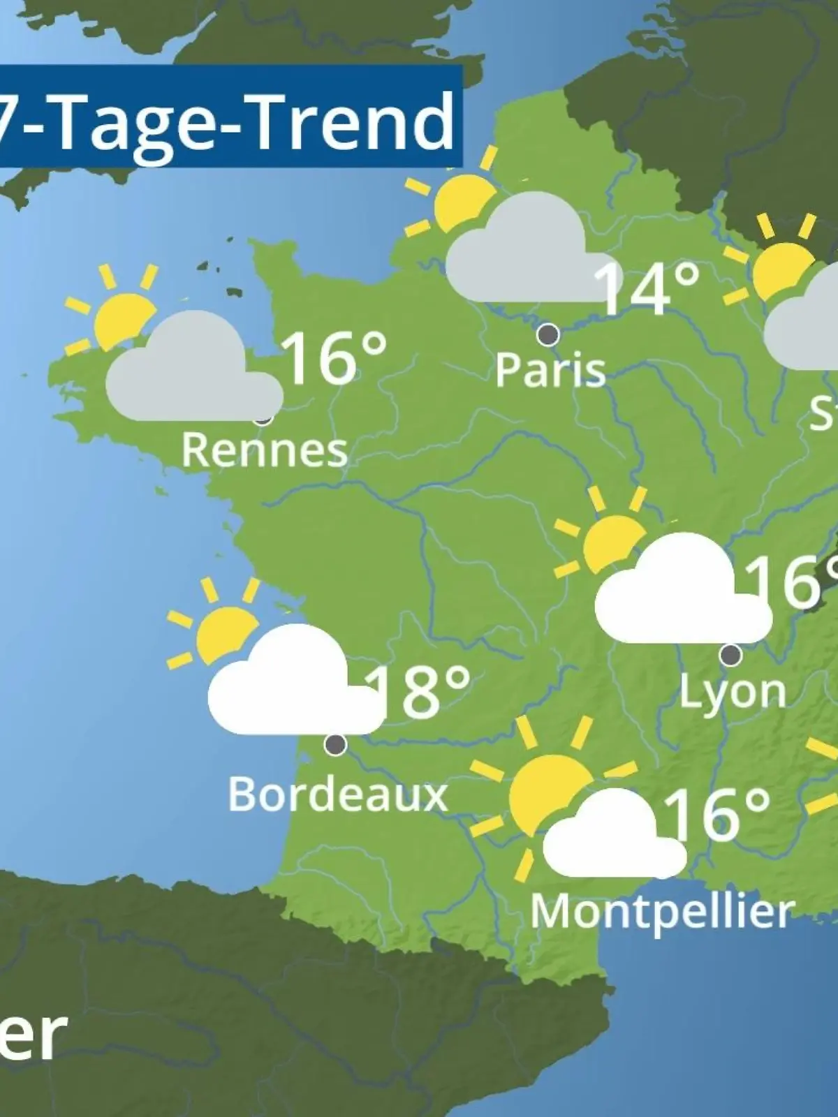 Bild zu: "Frankreich: Wie wird das Wetter?"