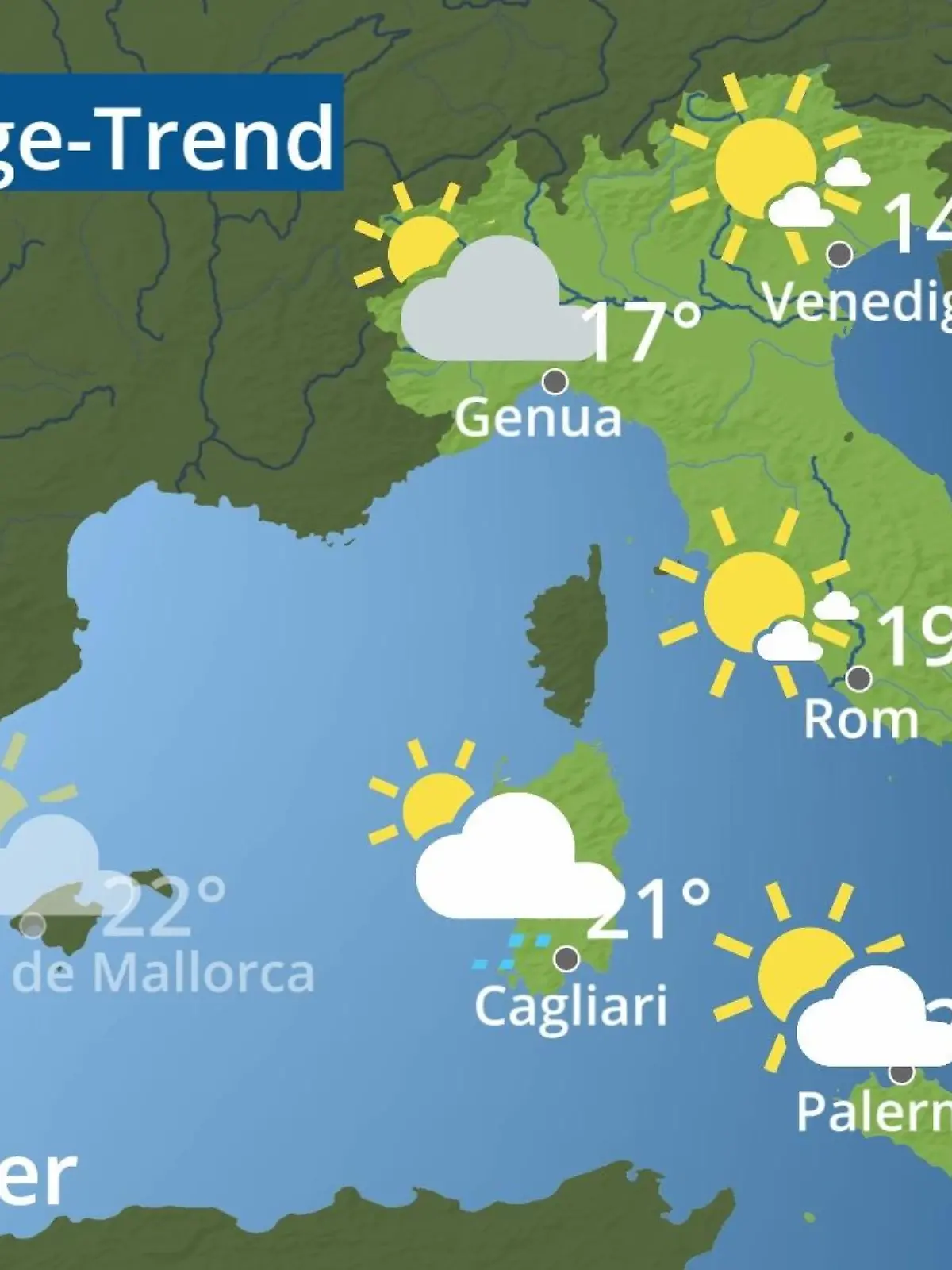 Bild zu: "Italien: Wie wird das Wetter?"