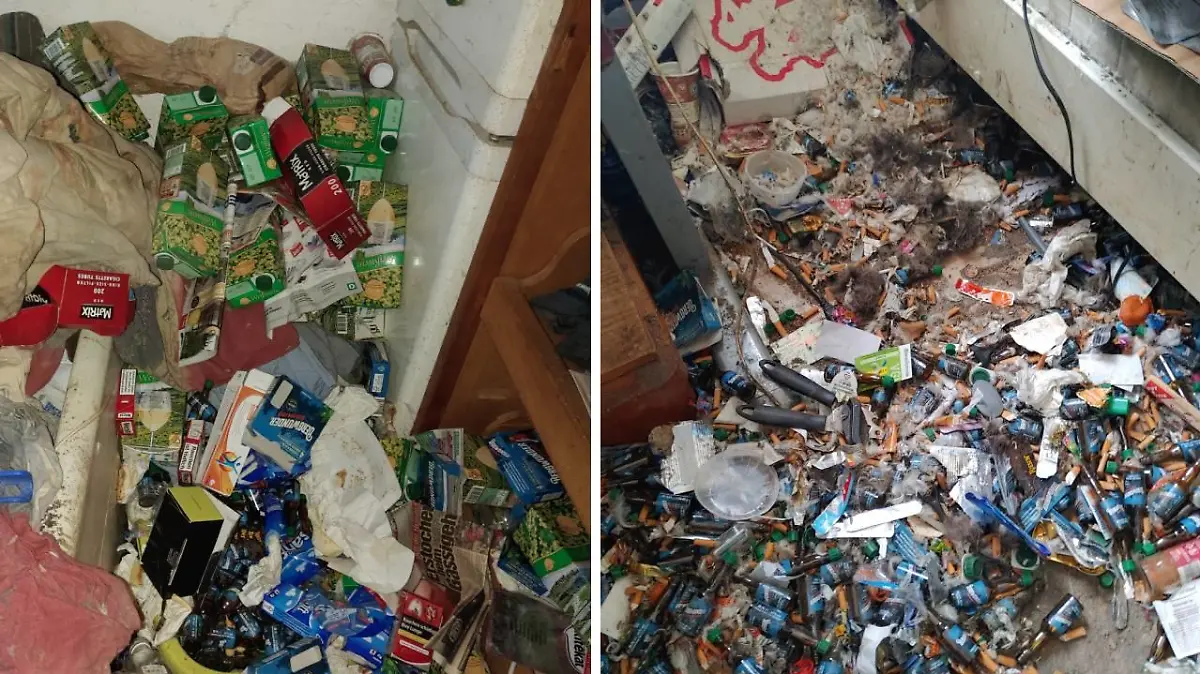 Der Vermieter fand die Wohnung komplett zugemüllt vor.