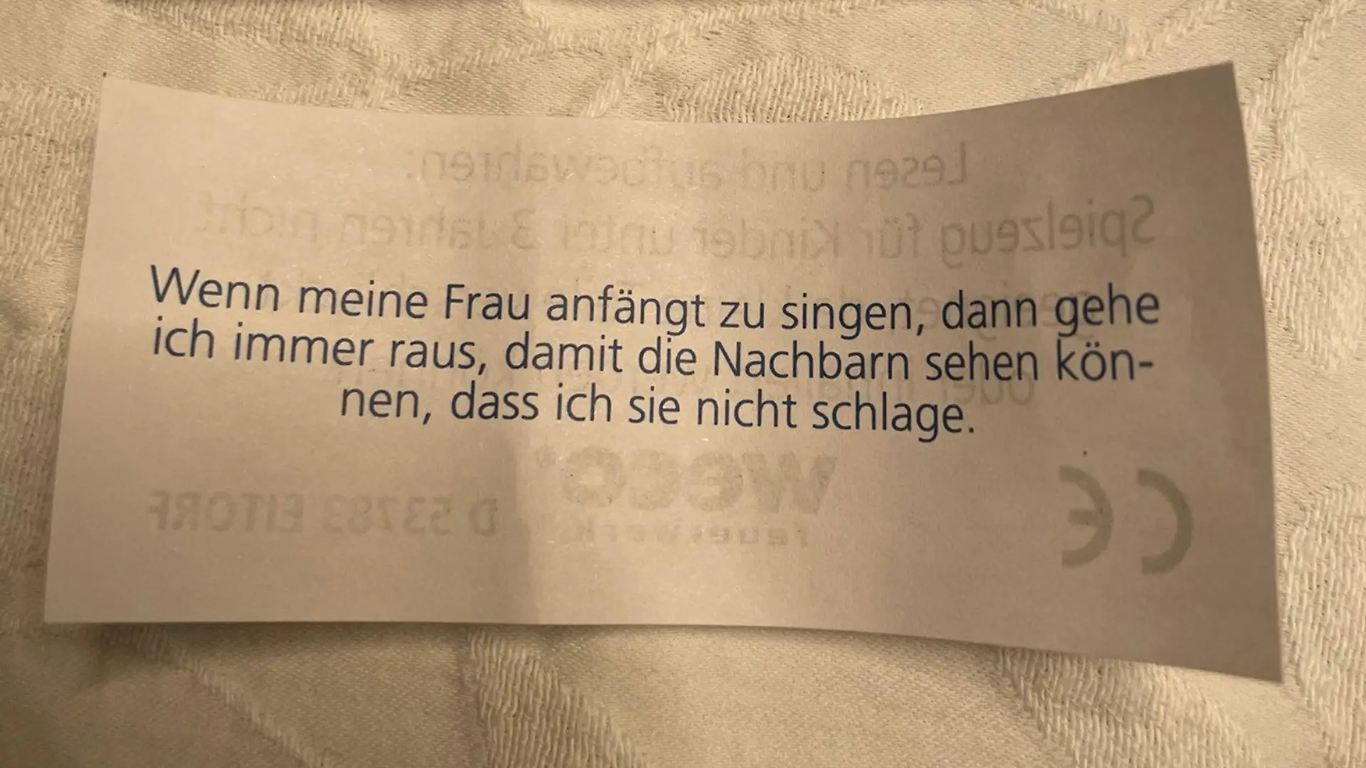 Spruch in Weco Knallbonbons