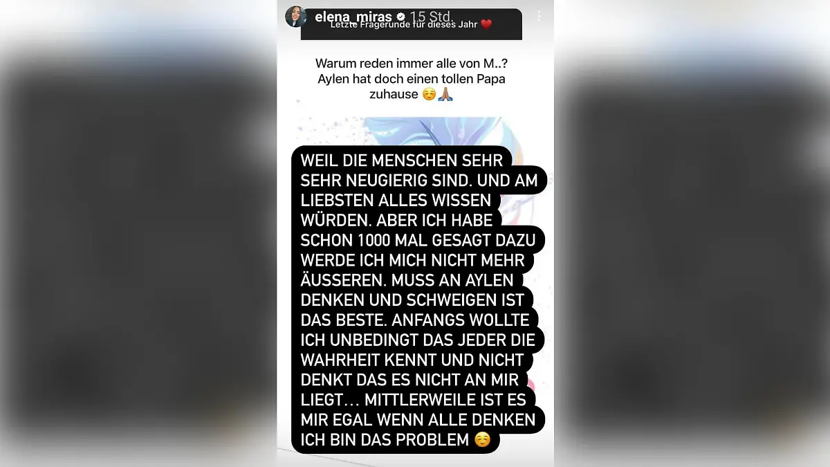 Mit diesem Post hat alles angefangen: Elena Miras äußert sich in ihrer Instagram-Fragerunde indirekt direkt zu Mike Heiter und seinen Vater-Qualitäten.