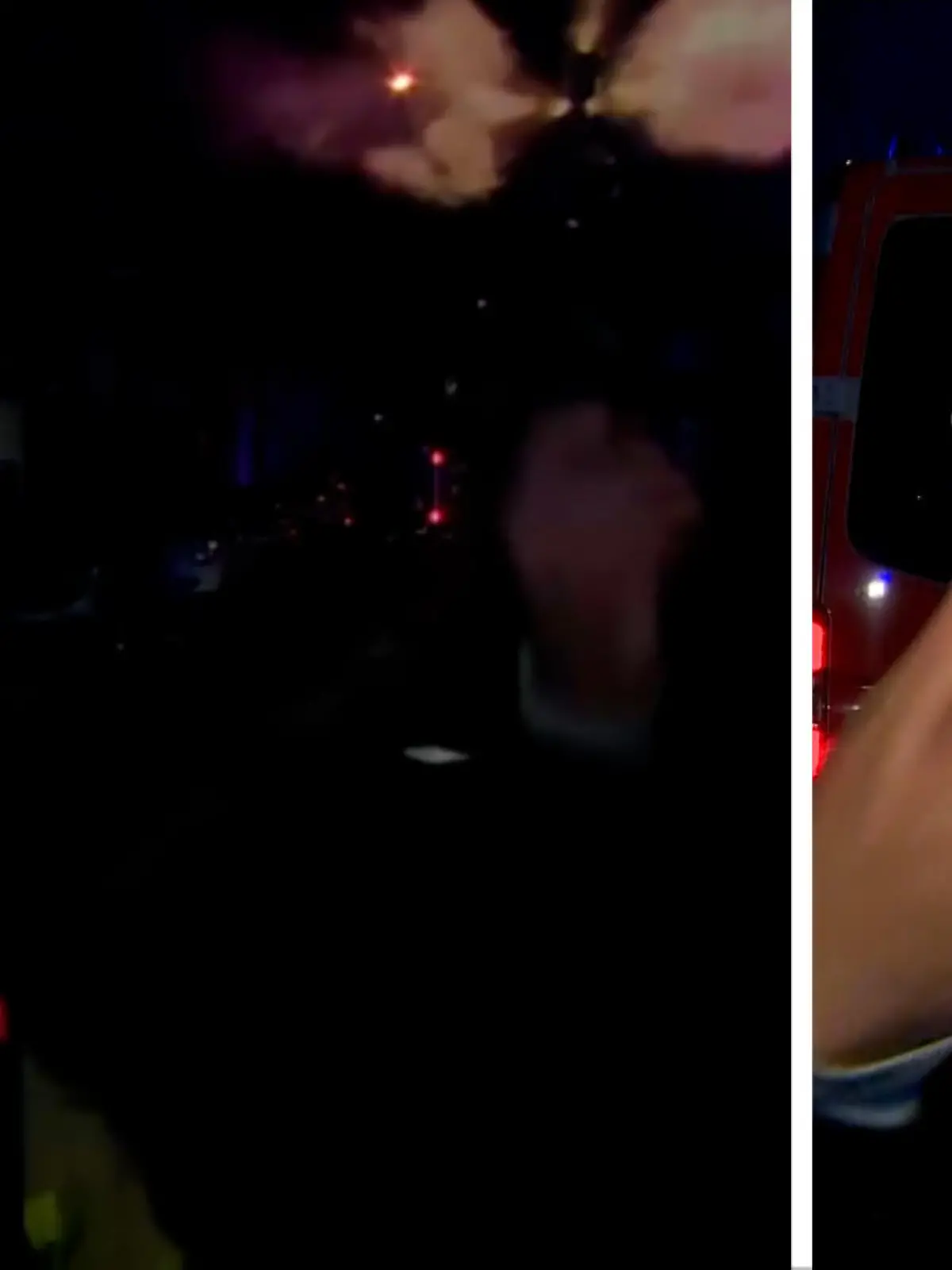 Unser Reporter Andreas Hahn ist in der Silvesternacht auf Berlins Straßen unterwegs. Während er einen Feuerwehrmann interviewt, platzt plötzlich ein Vermummter mit einer Schreckschusspistole ins Interview.