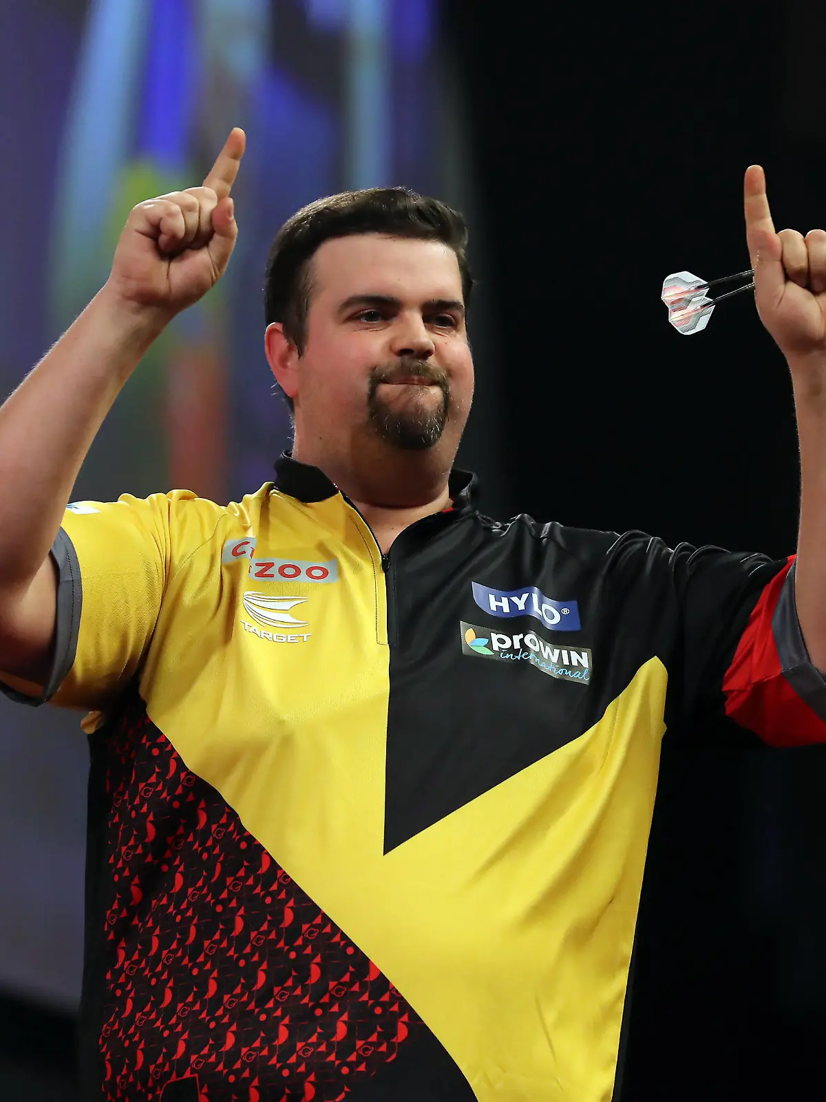  RECORD DATE NOT STATED 30th December 2022, Alexandra Palace, London, England 2022/23 PDC Cazoo World Darts Championships Day 13 Afternoon Session Gabriel Clemens celebrates after defeating Alan Soutar PUBLICATIONxNOTxINxUK ActionPlus12462242 JohnxPatrickxFletcher
