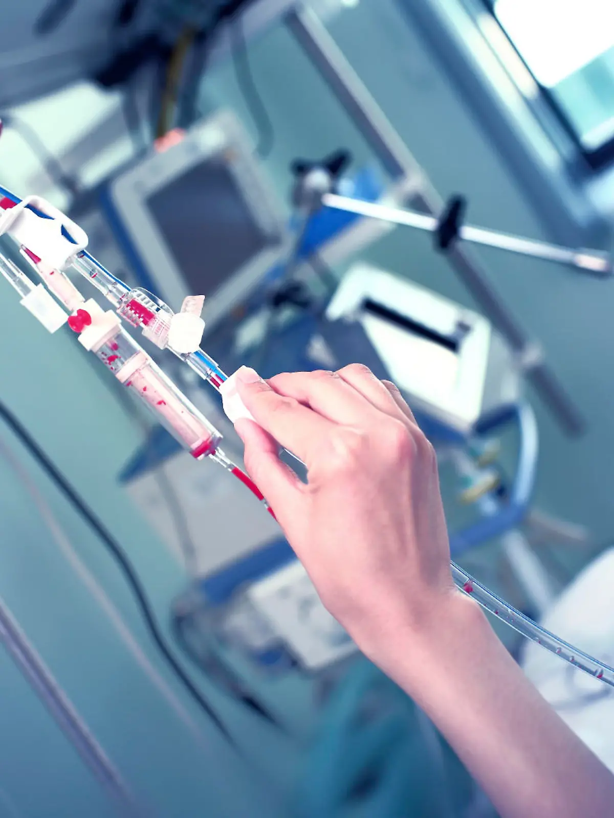 Doctor work at the patients bedside in the ward