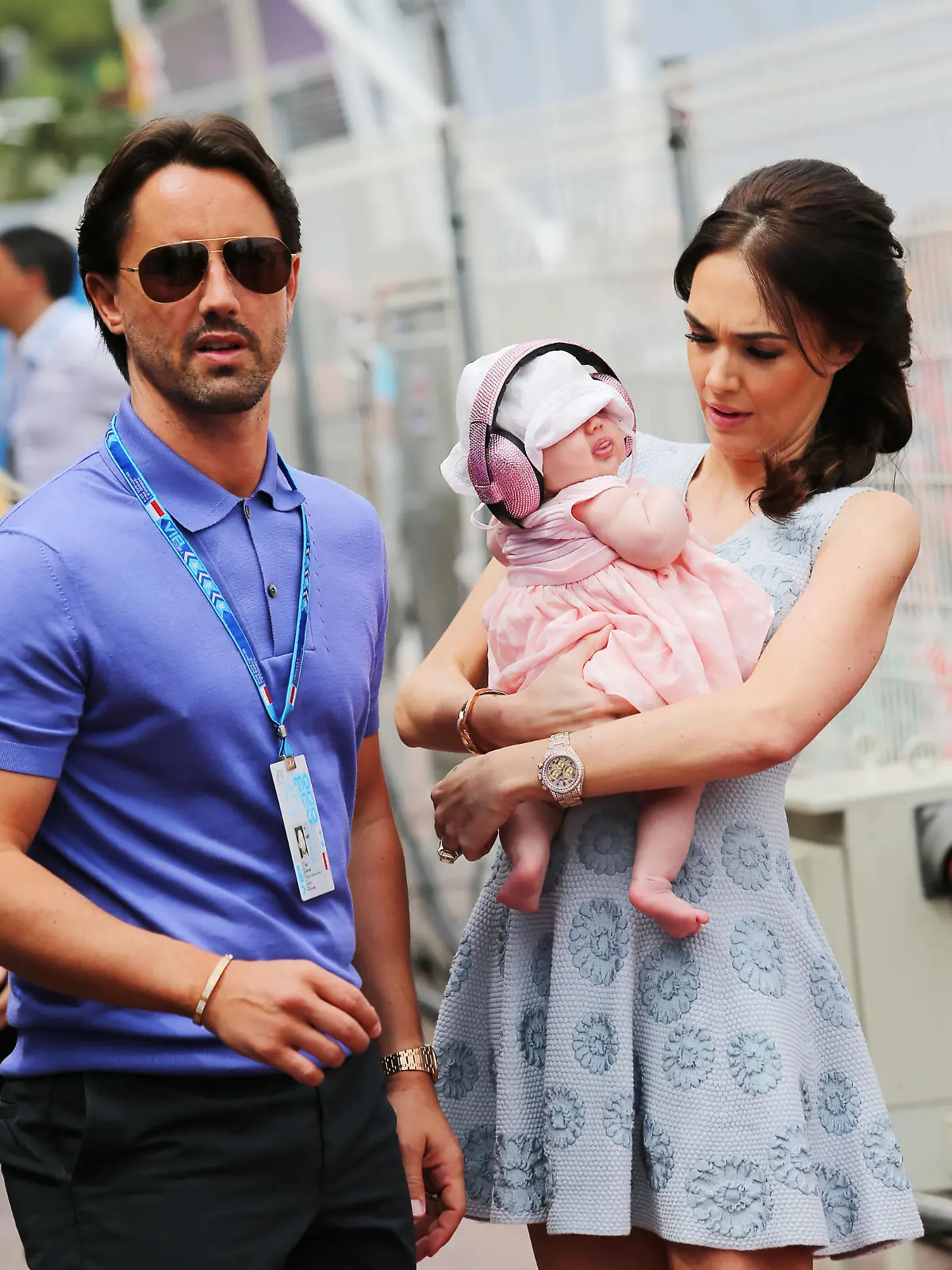 Motor Racing - Formula One World Championship - Monaco Grand Prix - Sunday - Monte Carlo, Monaco.  Tamara Ecclestone (GBR) with husband Jay Rutland (GBR) and their baby daughter Sophie.Monaco Grand Prix, Sunday 25th May 2014. Monte Carlo, Monaco.  URN:19927697