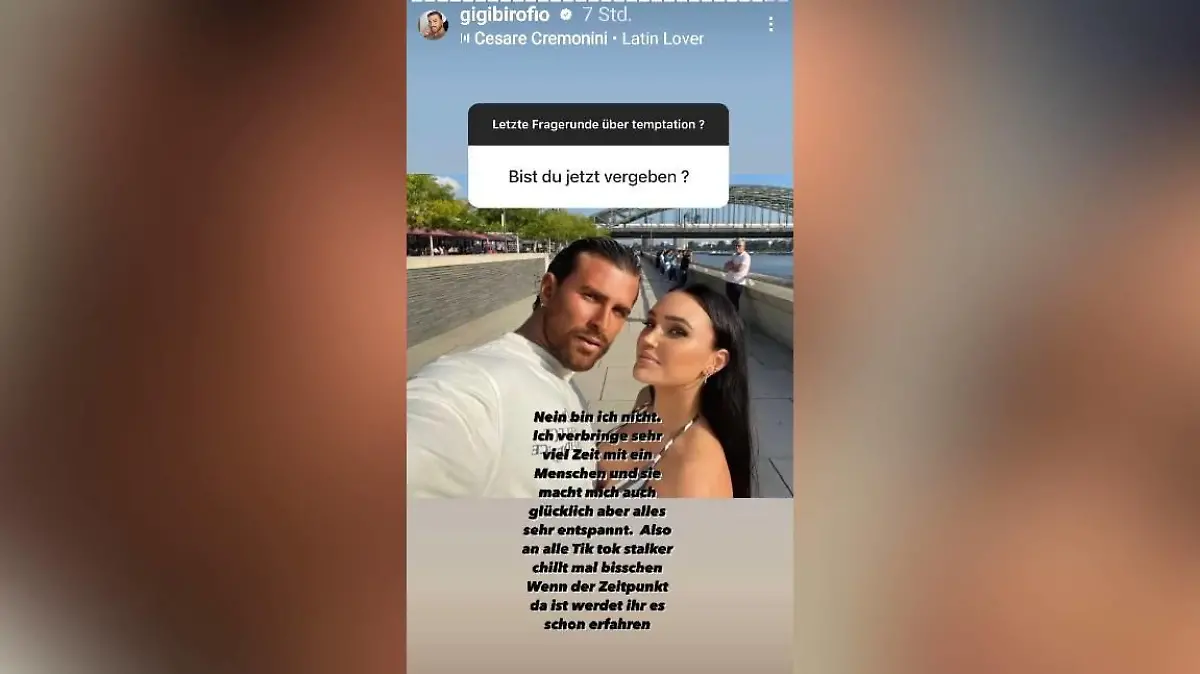"Chillt mal!" In seiner Insta-Story äußert sich Dschungel-Kandidat Gigi Birofio (23) jetzt zu den Gerüchten um seinen Beziehungsstatus und stellt klar: "Nein, ich bin nicht vergeben!"