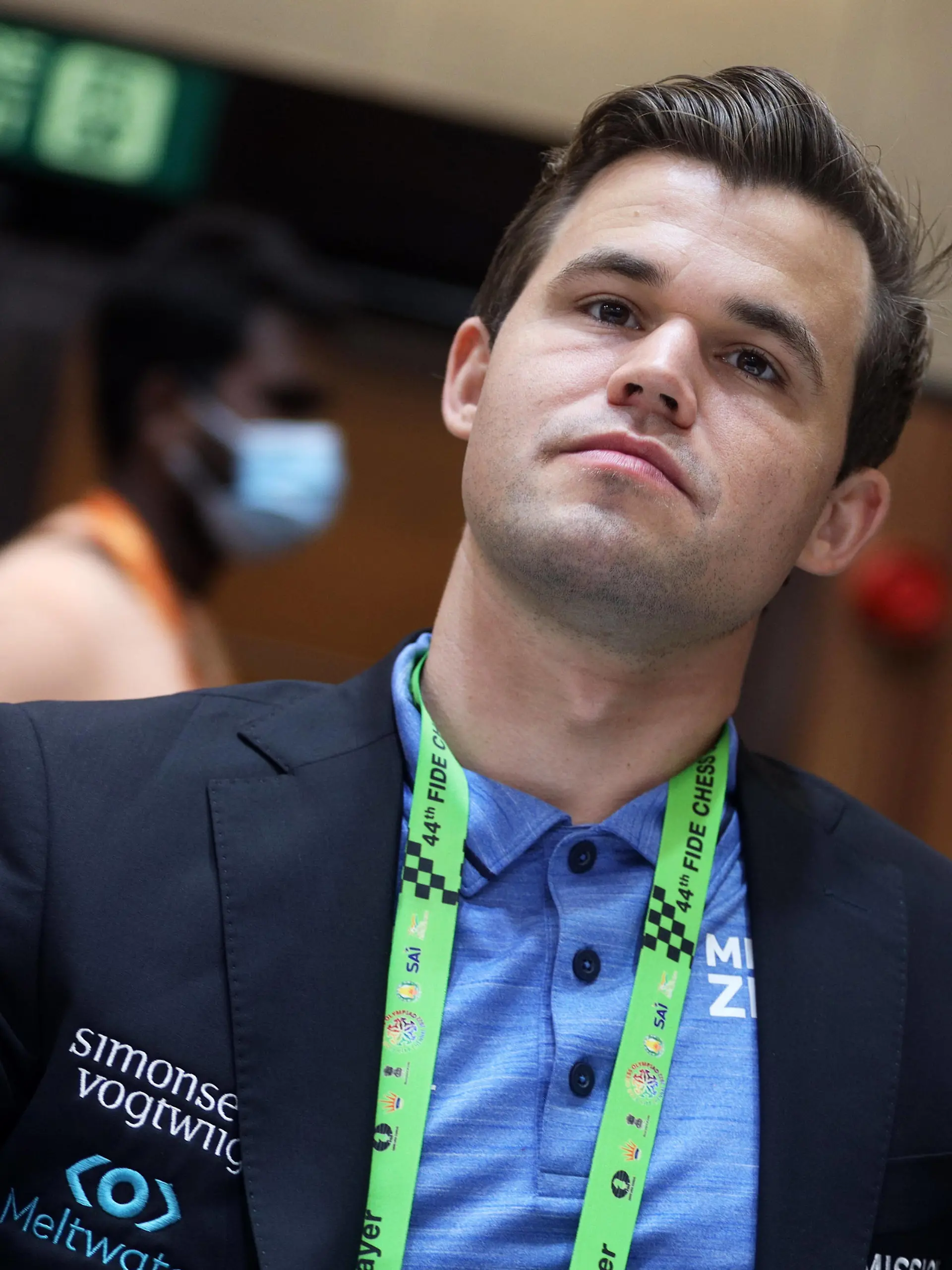July 31, 2022, Chennai, Tamil Nadu, India: Grand Master Magnus Carlsen from Norway is seen during the round 3 of the 44th FIDE Chess Olympiad in Chennai. Chennai India - ZUMAl172 20220731_zip_l172_008 Copyright: xSrixLoganathanx