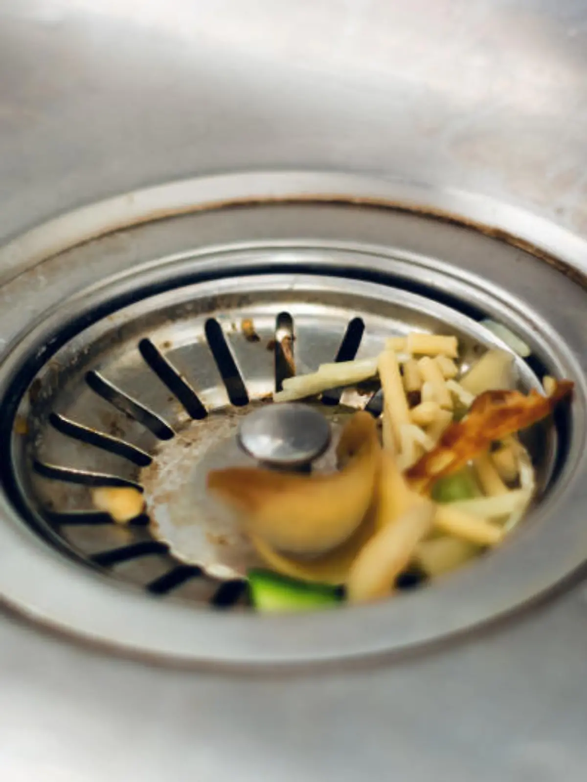 Spüle mit Abflusssieb