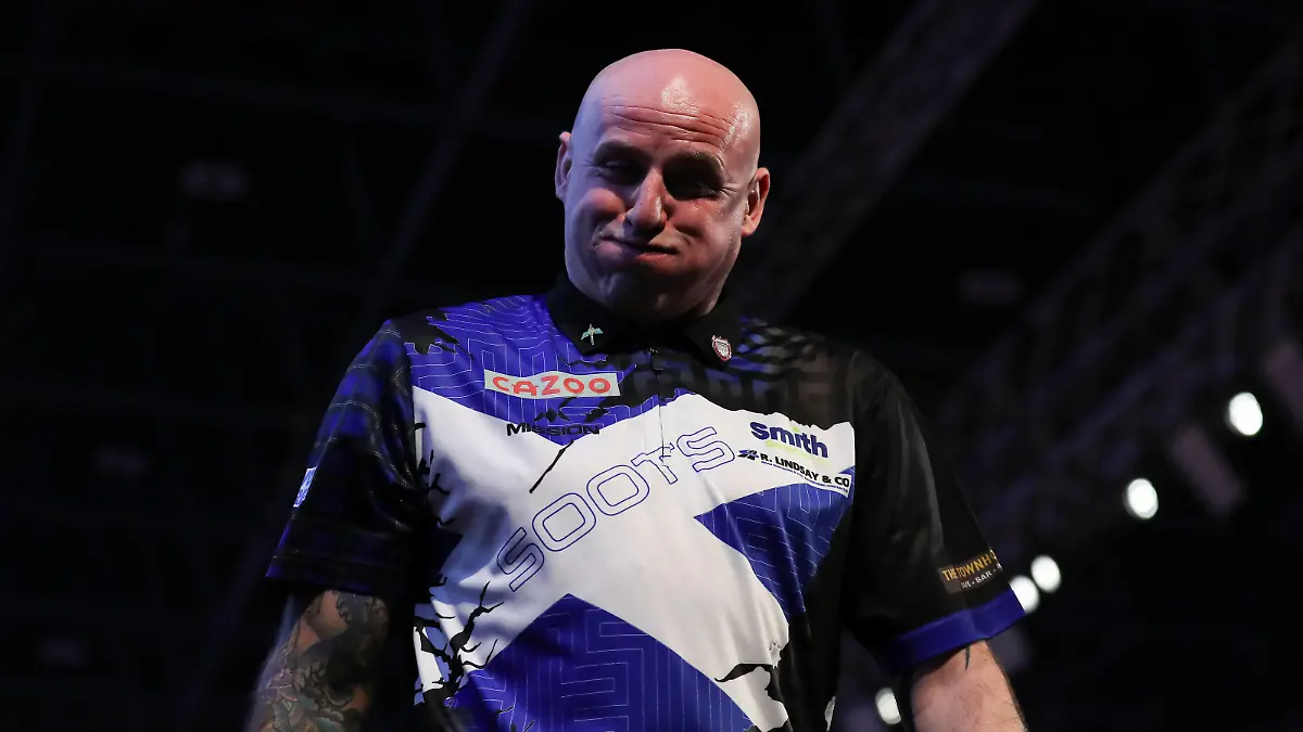 RECORD DATE NOT STATED 28th December 2022, Alexandra Palace, London, England 2022/23 PDC Cazoo World Darts Championships Day 11 Afternoon Session Alan Souter in shock after defeating Danny Noppert PUBLICATIONxNOTxINxUK ActionPlus12461618 JohnxPatrickxFletcher