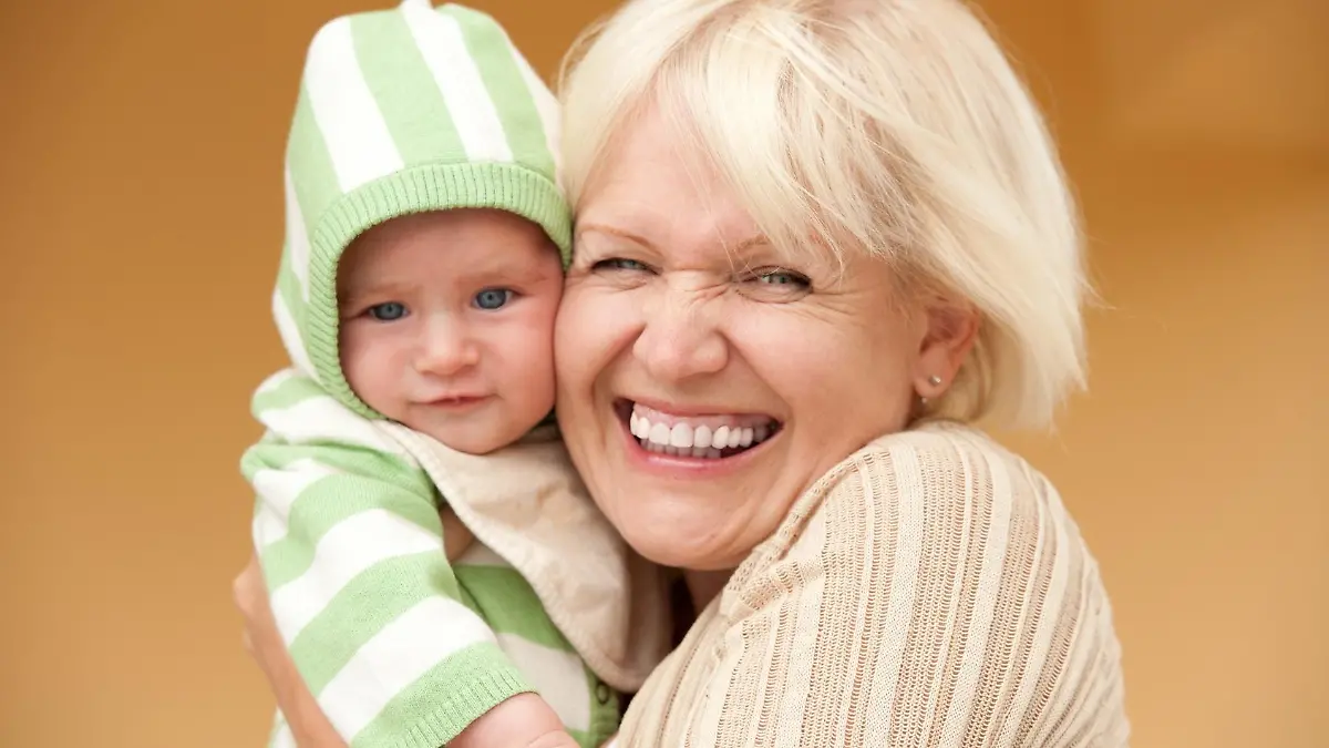 Happy grandmother with her grandchild