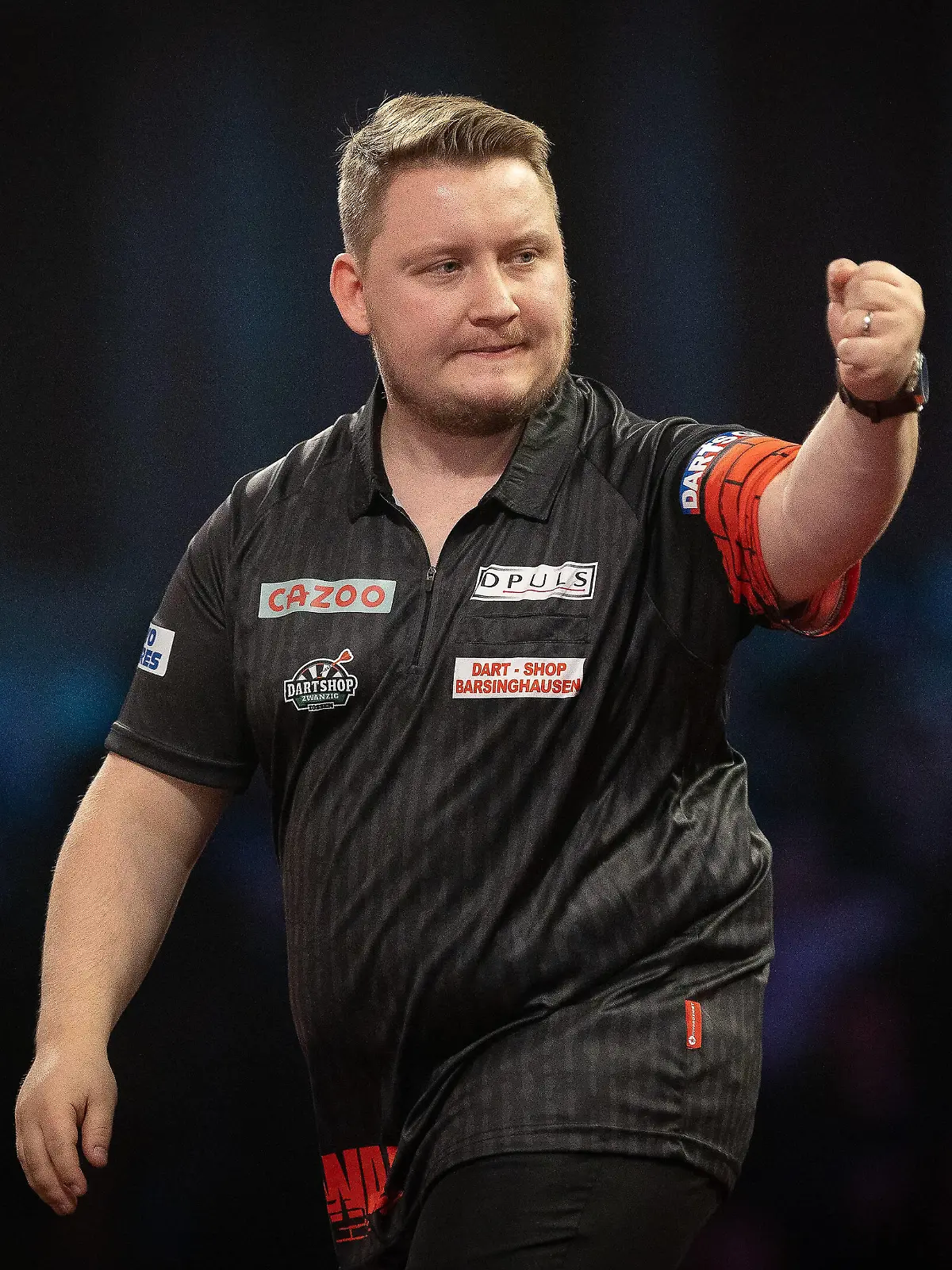  Darts PDC World Darts Championship Martin Schindler Germany reacts, celebrates in his Second Round match against Martin Lukeman England not in picture during the PDC World Darts Championship at Alexandra Palace, London, United Kingdom on 23 December 2022. London Alexandra Palace London United Kingdom Editorial use only PUBLICATIONxNOTxINxUK , Copyright: xIanxStephenx PSI-16516-0025