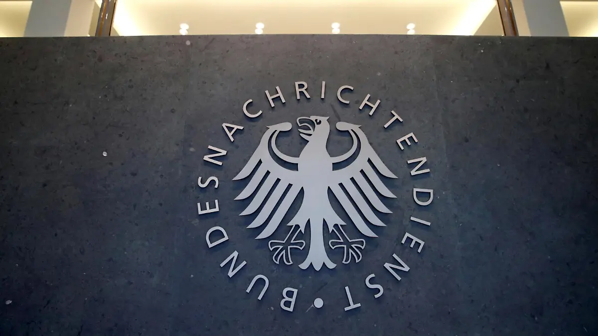 FILE PHOTO: A sign of the headquarters of the Bundesnachrichtendienst (BND), Germany's Federal Intelligence Service, is seen in Berlin, Germany, February 8, 2019. REUTERS/Axel Schmidt/File Photo