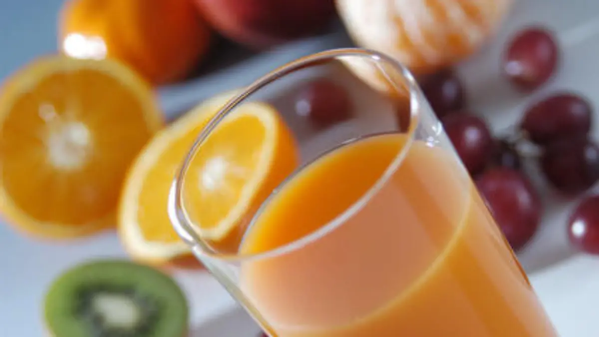 Vitamin, Saft, Multivitaminsaft, Glas, Obst, Kiwi, Orangen, Wellfood