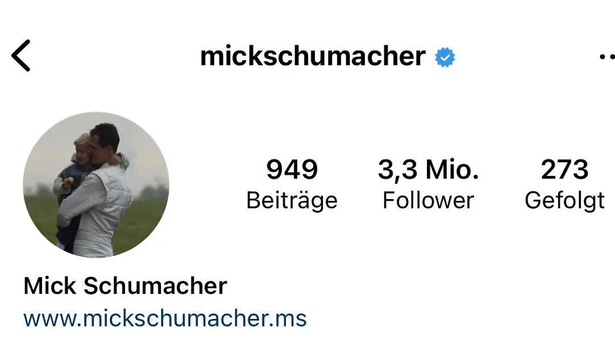 Neues Instagram-Profilbild zeigt Mick und seinen Vater.