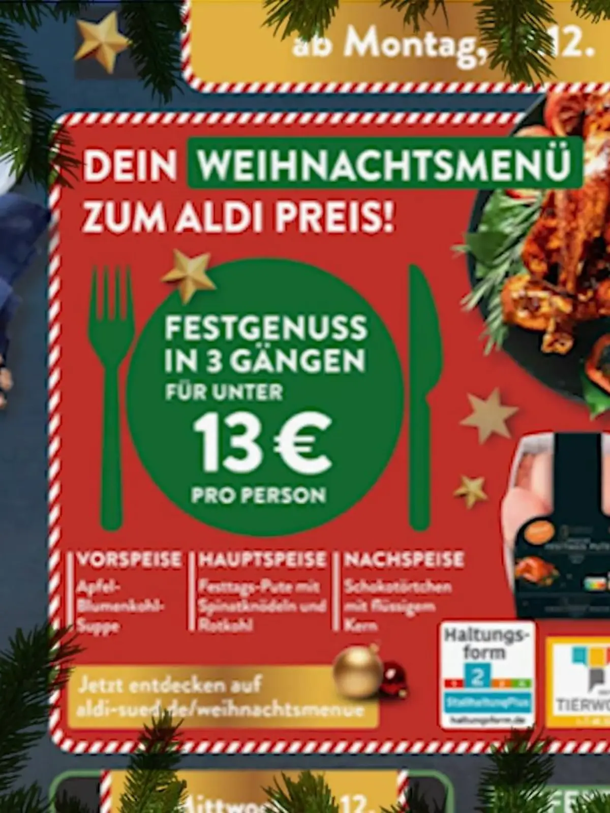 Aldi und Lidl bieten Festtagsmenüs zum kleinen Preis an, nämlich zum Beispiel ein 3-Gänge-Menü für unter 4 Euro pro Person. Doch wer zahlt bei welchem Discounter am Ende weniger und das für den gleichen Einkauf? Die RTL-Preiskämpfer haben die Angebote der beiden Supermärkte genauer unter die Lupe genommen