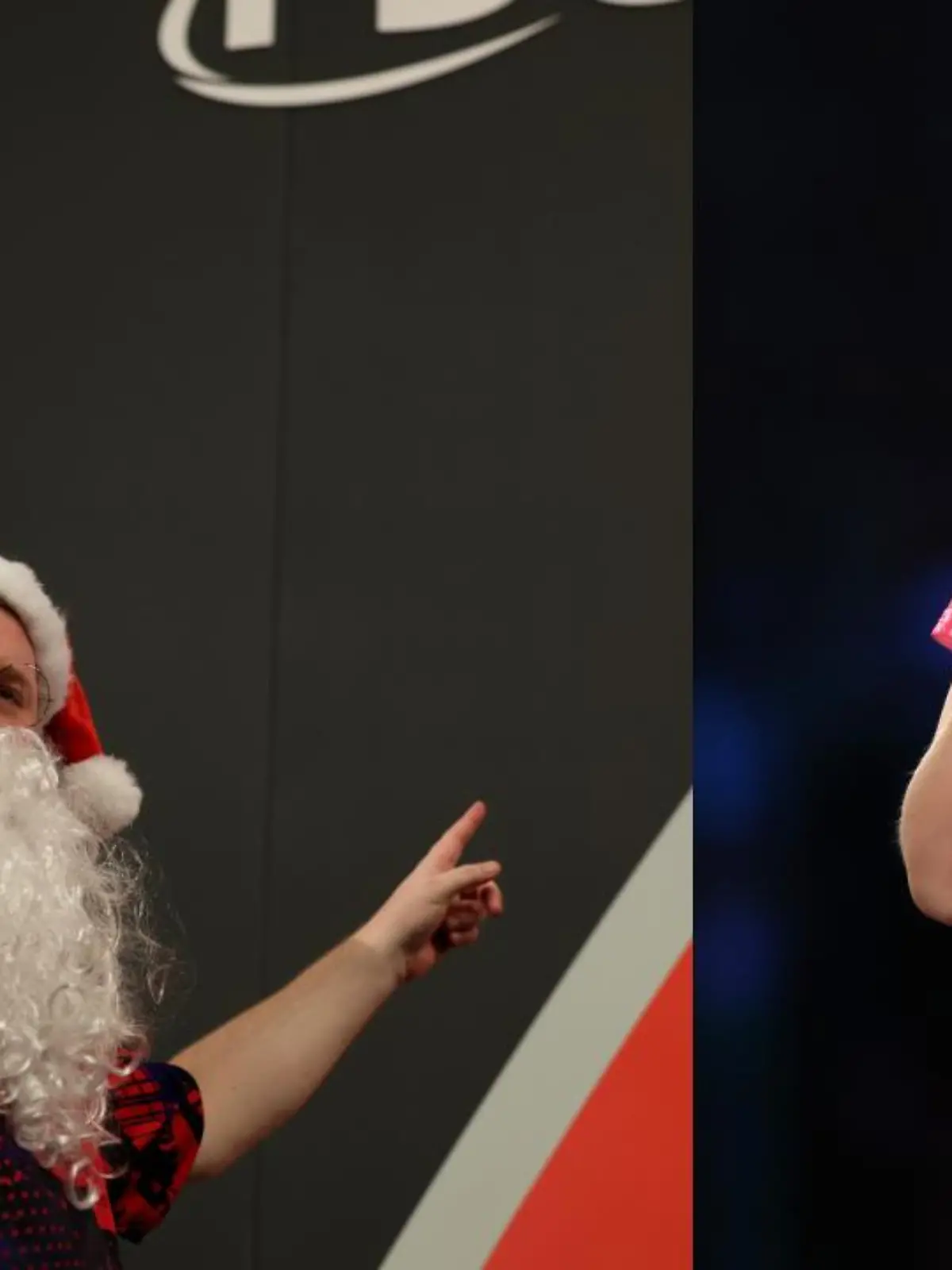Ricky "Rapid" Evans kam als Weihnachtsmann und ging als Gewinner, Fallon Sherrock musste sich ihm geschlagen geben