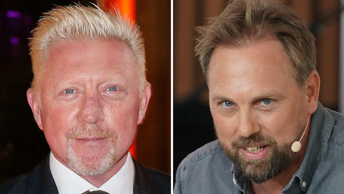 ARCHIV - 26.10.2019, ---: KOMBO - Der 
ehemalige Tennis-Star Boris Becker (l, Archivfoto vom 26.10.2019) und Moderator Steven Gätjen (Archivfoto vom 16.06.2021). Der TV-Sender Sat.1 will am 20.12.2022 ein Interview mit Becker nach seiner Entlassung aus britischer Haft zeigen. Foto: Gerald Matzka/Jörg Carstensen/dpa +++ dpa-Bildfunk +++