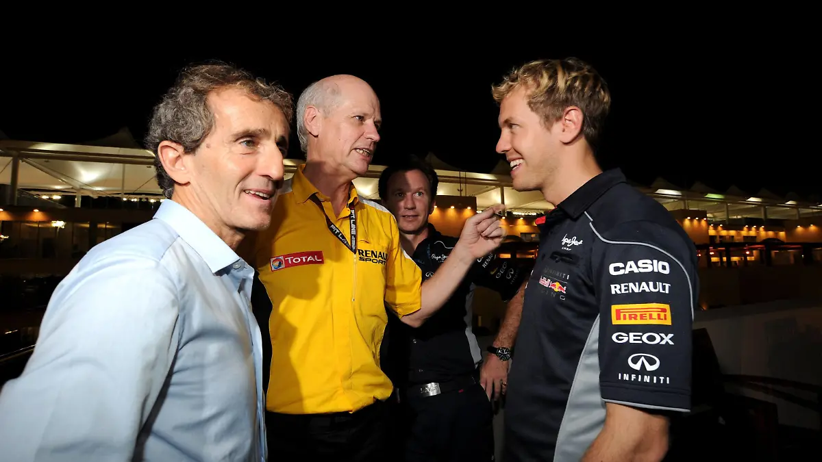 Bildnummer: 14923251  Datum: 01.11.2013  Copyright: imago/PanoramiCABU DHABI GRAND PRIX AT YAS MARINA CIRCUIT ON NOVEMBER 1-2-3 2013. CELEBRATION FOR 20th ANNIVERSARY OF ALAIN PROST S FOURTH AND FINAL TITLE AT RENAULT F1 HOSPITALITY TERRACE HERE WITH NEW FOURTH WORLD CHAMPION, REDBULL GERMAN DRIVER, SEBASTIAN VETTEL, HIS TEAM PRINCIPAL CHRISTIAN HORNER AND RENAULT F1 PRESIDENT JEAN MICHEL JALINIER.. FORMULE 1 : Grand Prix d Abu Dhabi - Essais - 01/11/2013 BernardAsset/Panoramic PUBLICATIONxNOTxINxFRAxITAxBEL ; Motorsport Formel 1 F1 F WM GP VAE Abu Dhabi xcb x1x 2013 quer Aufmacher premiumdImage number 14923251 date 01 11 2013 Copyright imago Panoramic Abu Dhabi Grand Prix AT Yas Marina Circuit ON November 1 2 3 2013 Celebration for 20th Anniversary of Alain Cheers s Fourth and Final Title AT Renault F1 Hospitality Terrace Here with New Fourth World Champion RedBull German Driver Sebastian Vettel His team Principal Christian Horner and Renault F1 President Jean Michel  Formule 1 Grand Prix D Abu Dhabi Essays 01 11 2013 Bernard Asset Panoramic PUBLICATIONxNOTxINxFRAxITAxBEL motor aviation Formula 1 F1 F World Cup GP UAE Abu Dhabi  x1x 2013 horizontal Highlight premiumd 