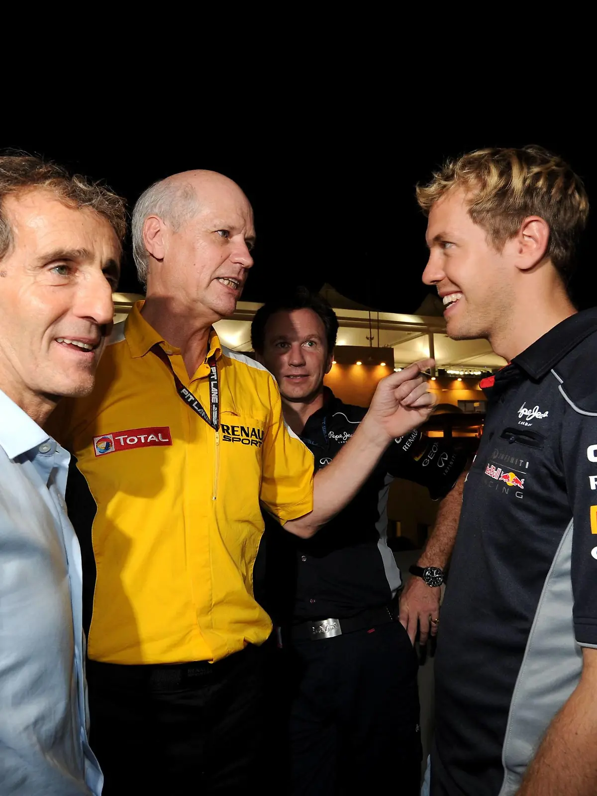 Bildnummer: 14923251  Datum: 01.11.2013  Copyright: imago/PanoramiCABU DHABI GRAND PRIX AT YAS MARINA CIRCUIT ON NOVEMBER 1-2-3 2013. CELEBRATION FOR 20th ANNIVERSARY OF ALAIN PROST S FOURTH AND FINAL TITLE AT RENAULT F1 HOSPITALITY TERRACE HERE WITH NEW FOURTH WORLD CHAMPION, REDBULL GERMAN DRIVER, SEBASTIAN VETTEL, HIS TEAM PRINCIPAL CHRISTIAN HORNER AND RENAULT F1 PRESIDENT JEAN MICHEL JALINIER.. FORMULE 1 : Grand Prix d Abu Dhabi - Essais - 01/11/2013 BernardAsset/Panoramic PUBLICATIONxNOTxINxFRAxITAxBEL ; Motorsport Formel 1 F1 F WM GP VAE Abu Dhabi xcb x1x 2013 quer Aufmacher premiumdImage number 14923251 date 01 11 2013 Copyright imago Panoramic Abu Dhabi Grand Prix AT Yas Marina Circuit ON November 1 2 3 2013 Celebration for 20th Anniversary of Alain Cheers s Fourth and Final Title AT Renault F1 Hospitality Terrace Here with New Fourth World Champion RedBull German Driver Sebastian Vettel His team Principal Christian Horner and Renault F1 President Jean Michel  Formule 1 Grand Prix D Abu Dhabi Essays 01 11 2013 Bernard Asset Panoramic PUBLICATIONxNOTxINxFRAxITAxBEL motor aviation Formula 1 F1 F World Cup GP UAE Abu Dhabi  x1x 2013 horizontal Highlight premiumd 