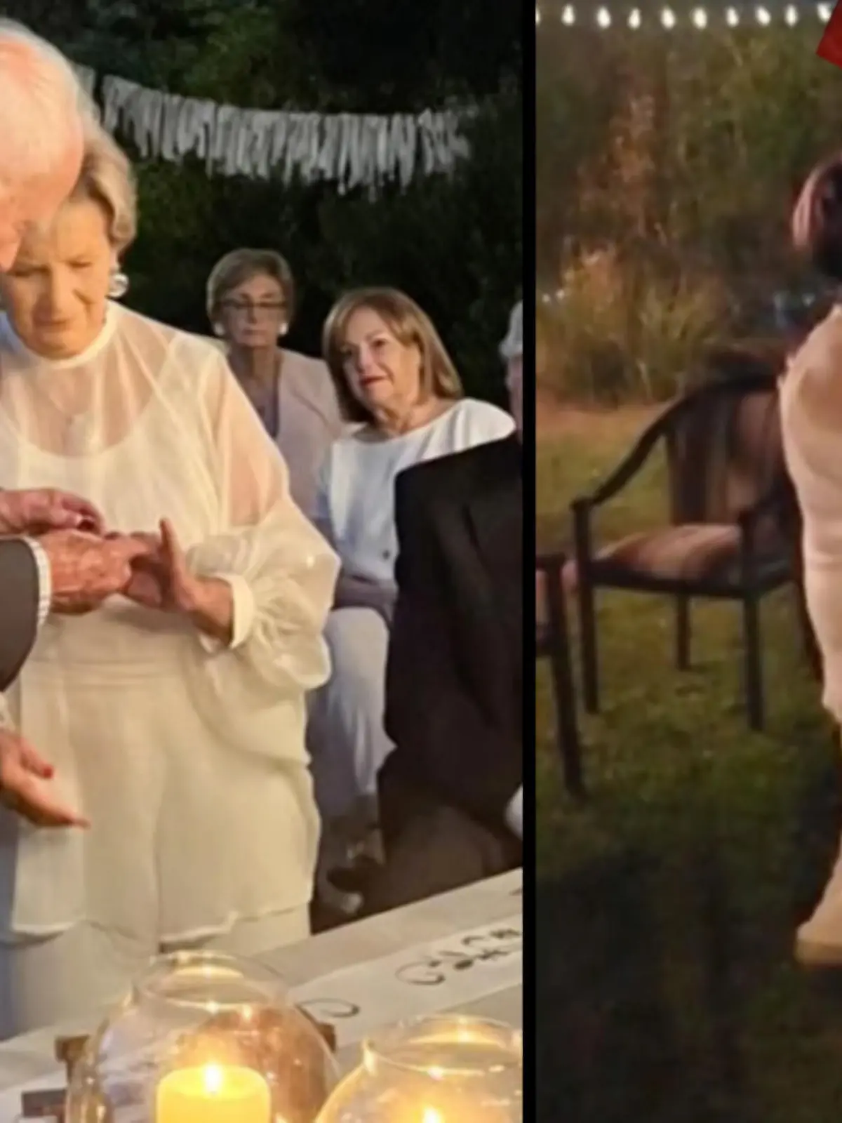 Cristina (79) aus Argentinien und Jaques (93) aus Belgien feiern ihre Hochzeit. Davor waren sie 60 Jahre lang getrennt.