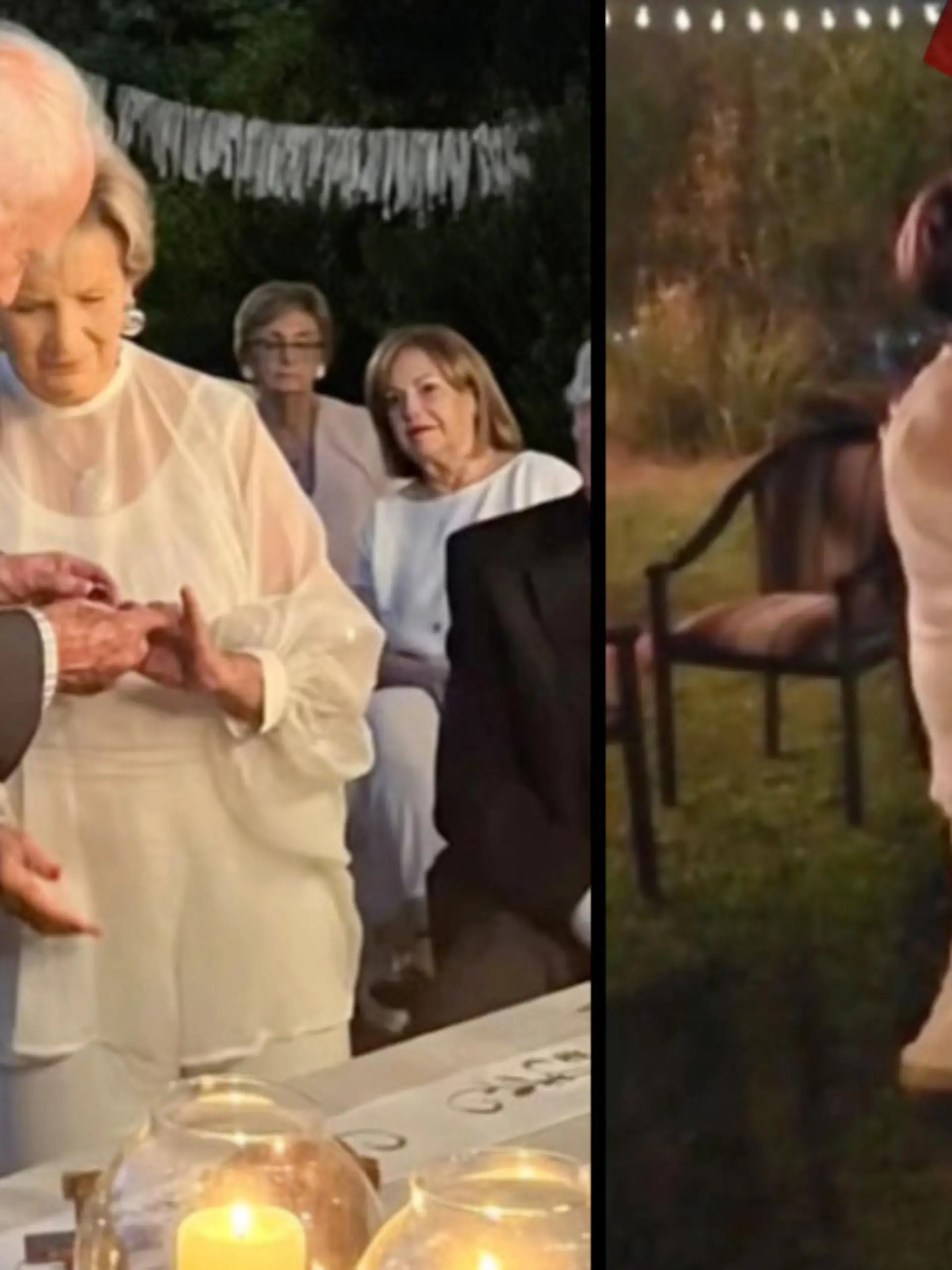 Cristina (79) aus Argentinien und Jaques (93) aus Belgien feiern ihre Hochzeit. Davor waren sie 60 Jahre lang getrennt.