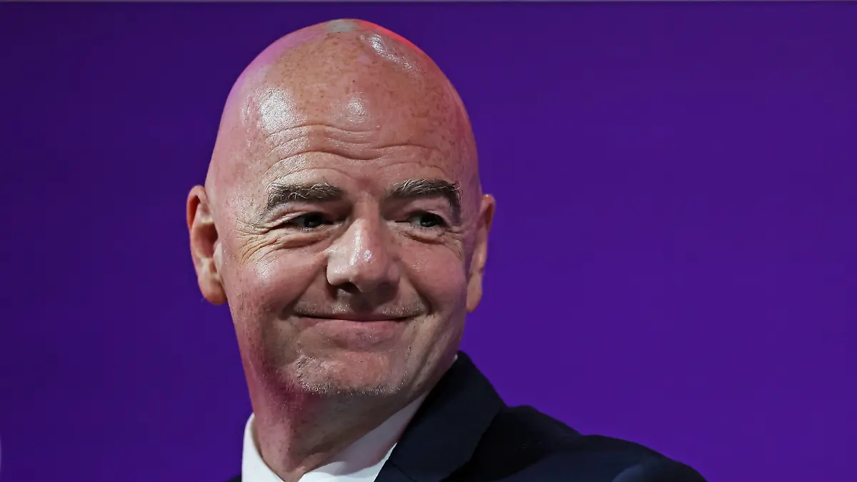 2022 FIFA World Cup, WM, Weltmeisterschaft, Fussball press conference, PK, Pressekonferenz before Final Games Dec 16th. Gianni Infantino, President of FIFA speaking to the press PUBLICATIONxNOTxINxUK ActionPlus12458515 HeulerxAndrey 