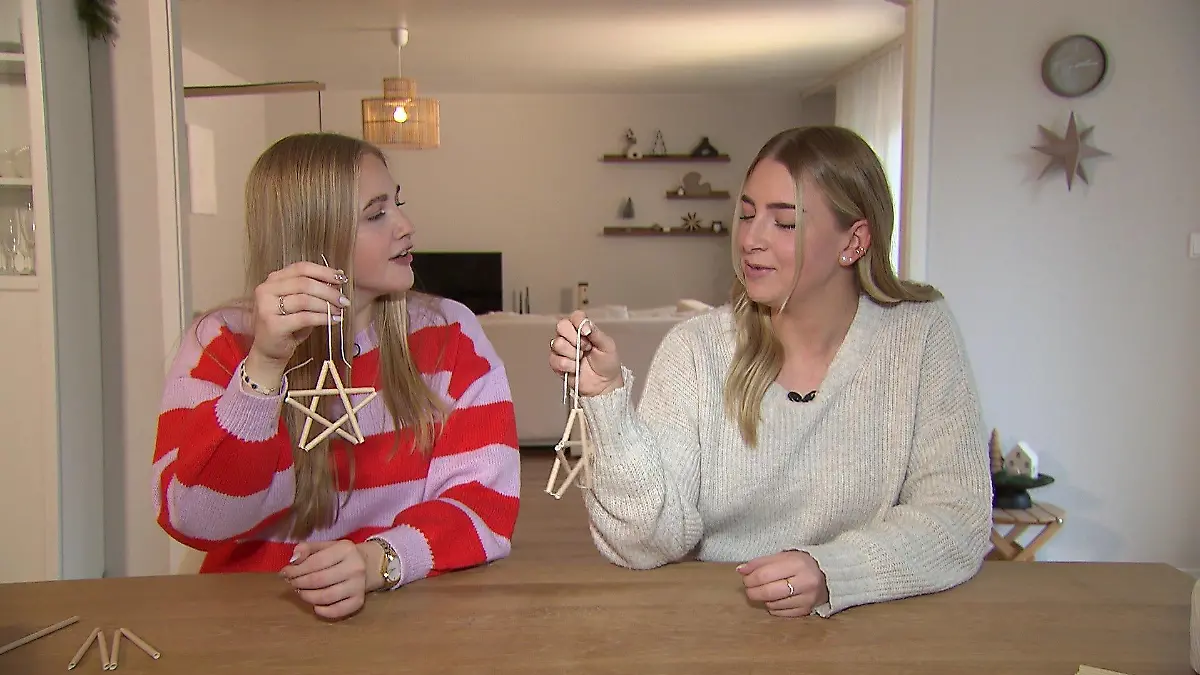 DIY-Sterne aus Strohhalmen.