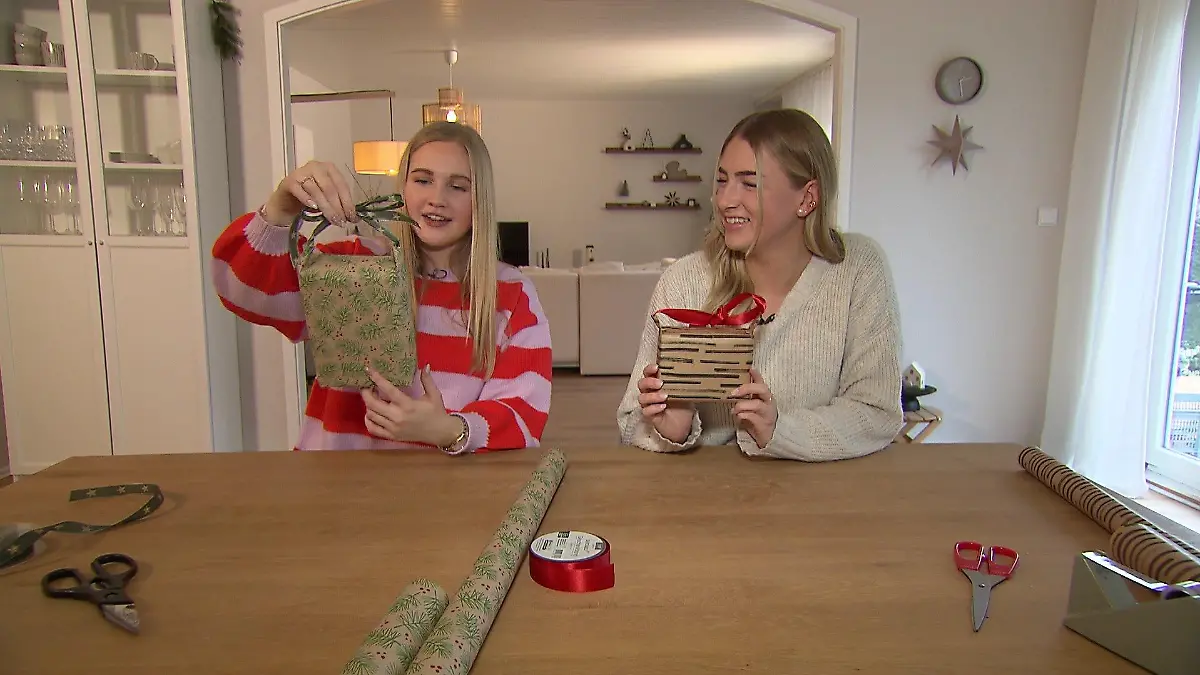Selbstgemachte Geschenktüte.