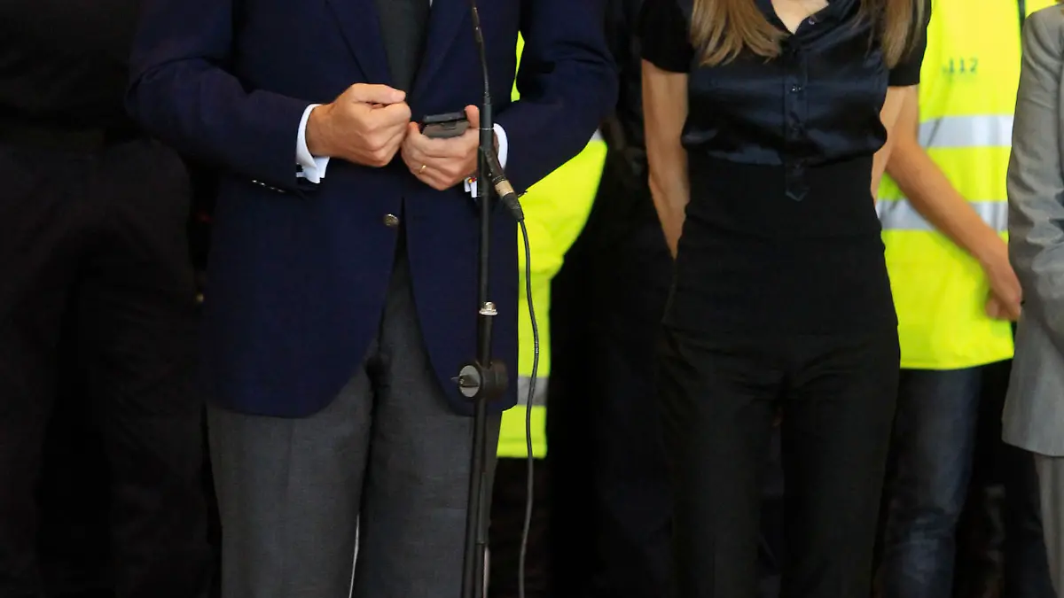 Prince Felipe and Princess Letizia visit train crash ground Zero in Santiago de Compostela, Spain.
<P>
Pictured: Princess Letizia and Prince Felipe
<P><B>Ref: SPL583568 260713 </B><BR/>
Picture by: Michael Murdock / Splash News<BR/>
</P><P>
<B>Splash News and Pictures</B><BR/>
Los Angeles: 310-821-2666<BR/>
New York: 212-619-2666<BR/>
London: 870-934-2666<BR/>
photodesk@splashnews.com<BR/>
</P>