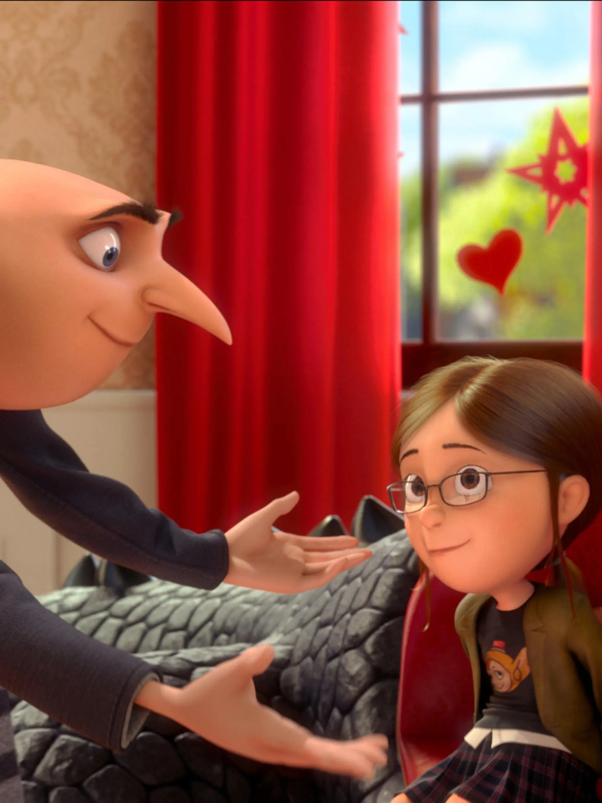 HANDOUT - Gru und seine Adoptivtöchter   Margo (l-r), Agnes und Edith in einer Szene des Kinofilms "Ich - Einfach unverbesserlich 2" (undatierte Filmszene). Die Familien-Komödie kommt am 04.07.2013 in die deutschen Kinos. Foto: Universal Pictures (zu dpa-Kinostarts vom 27.06.2013 - ACHTUNG: Verwendung nur für redaktionelle Zwecke im Zusammenhang mit der Berichterstattung über den Film und bei Urheber-Nennung) +++(c) dpa - Bildfunk+++