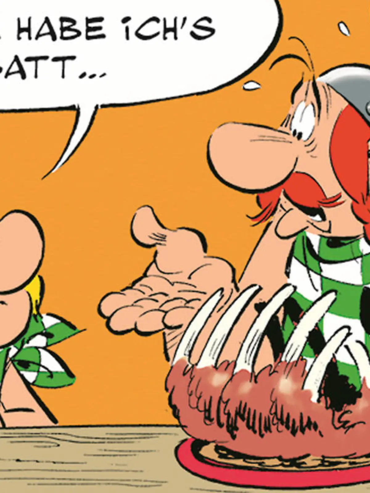 Asterix und Obelix haben's im 40. Asterix-Comic satt, dass man ihnen ihr Wildschwein mies machen will