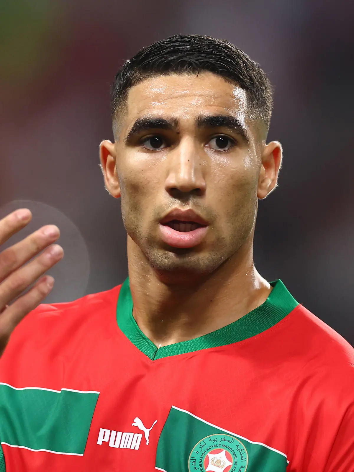  Doha, Qatar, 17th December 2022. Achraf Hakimi of Morocco during the FIFA World Cup, WM, Weltmeisterschaft, Fussball 2022 match at Khalifa International Stadium, Doha. Picture credit should read: David Klein / Sportimage PUBLICATIONxNOTxINxUK SPI-2100-0030