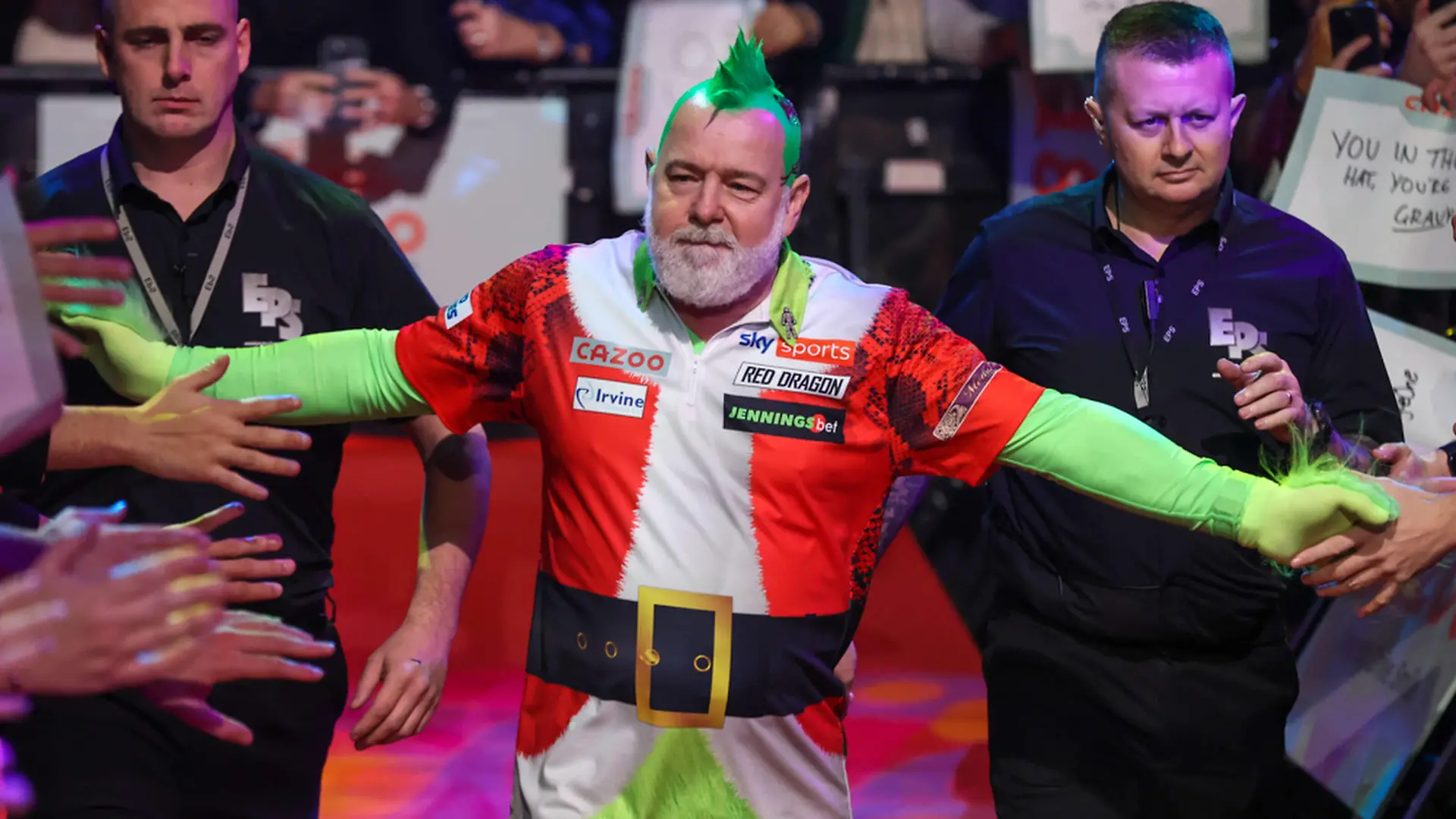 Darts PDC World Darts Championship Peter Wright walk on during the PDC World Darts Championship at Alexandra Palace, London, United Kingdom on 15 December 2022. Editorial use only PUBLICATIONxNOTxINxUK , Copyright: xShanexHealeyx PSI-16543-0039