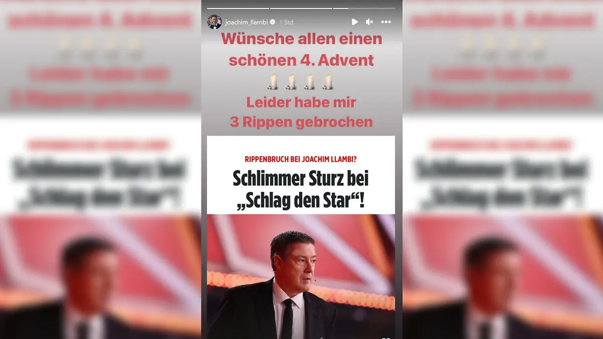 Joachim Llambi gibt ein Gesundheitsupdate auf Instagram.