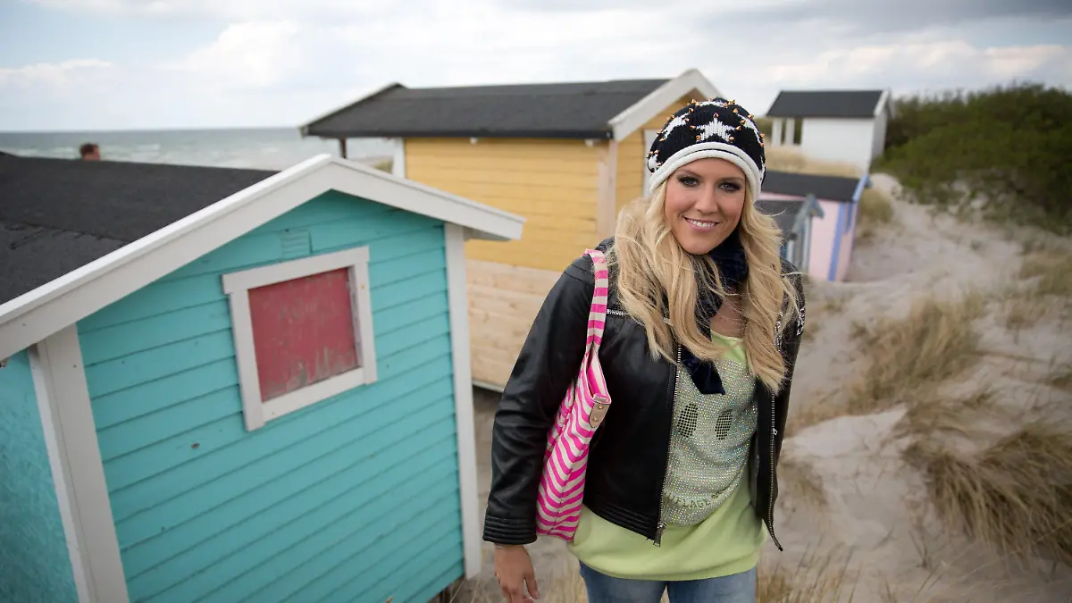Singer Natalie Horler from the band Cascada representing Germany poses during a trip of the German delegation to Skanoer during the Eurovision Song Contest 2013 in Malmo, Sweden, 14 May 2013. The grand final of the 58th Eurovision Song Contest (ESC) takes place on 18 May 2013. Photo: Joerg Carstensen/dpa +++(c) dpa - Bildfunk+++