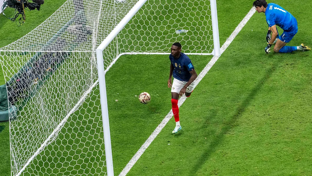 Frana x Marrocos AL-KHOR, AK - 14.12.2022: FRANA X MARROCOS - Randal Kolo Muani of France celebrates after scoring France& 39s second goal 2-0 during the match between France and Morocco, valid for the World Cup semifinal, held at Al Bayt Stadium, Qatar. Photo: Richard Callis/Fotoarena x2310971x PUBLICATIONxNOTxINxBRA RichardxCallis