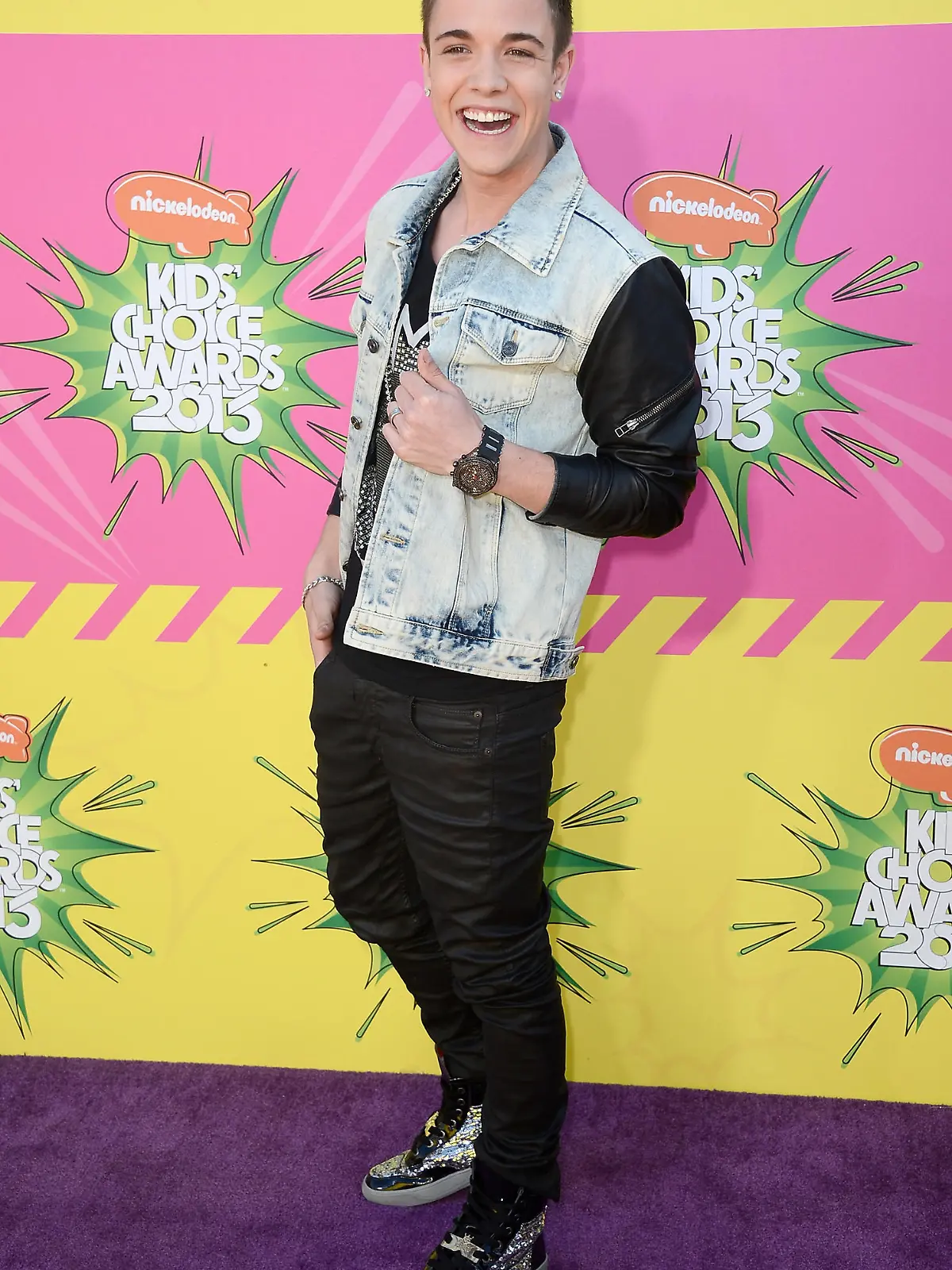 LOS ANGELES, CA - MARCH 23:  Singer Luca Hanni arrives at Nickelodeon's 26th Annual Kids' Choice Awards at USC Galen Center on March 23, 2013 in Los Angeles, California.  (Photo by Frazer Harrison/Getty Images)